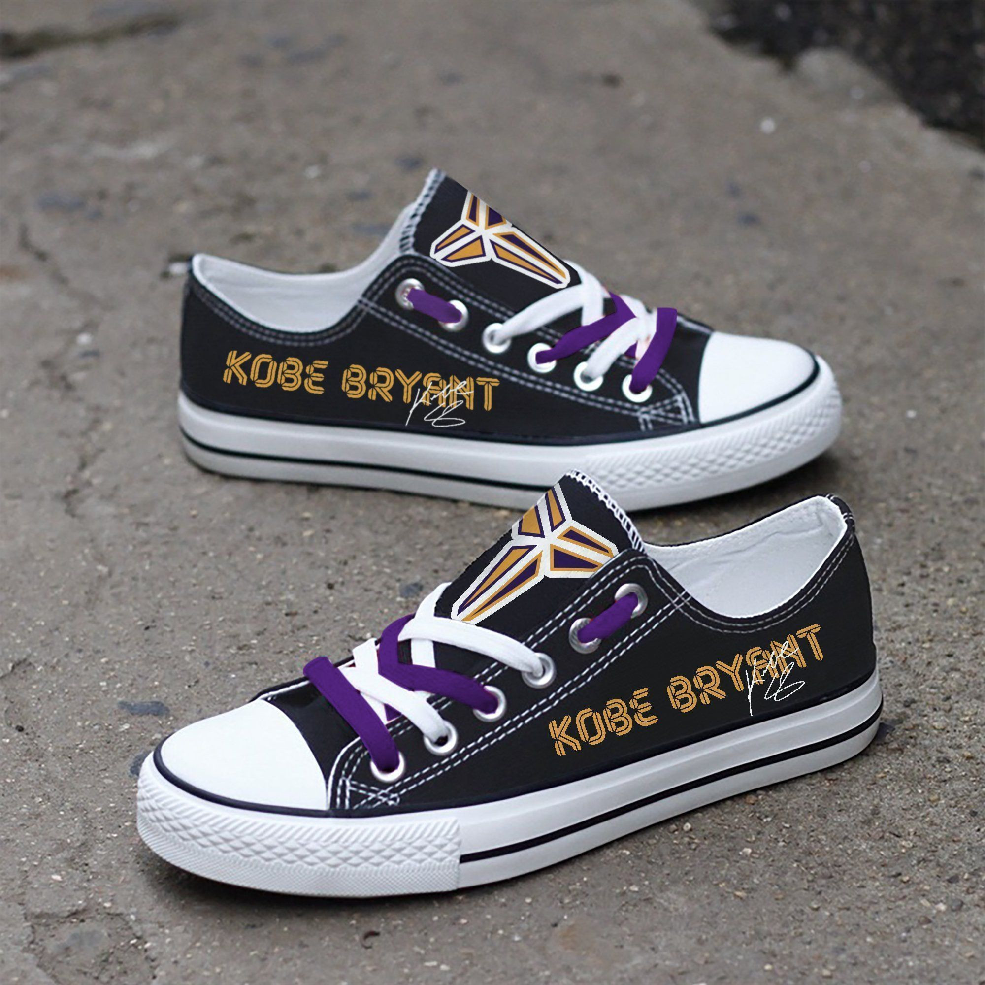 JWFancy Kobe Bryant Low Top Canvas Sneakers Shoes For Men And Women
