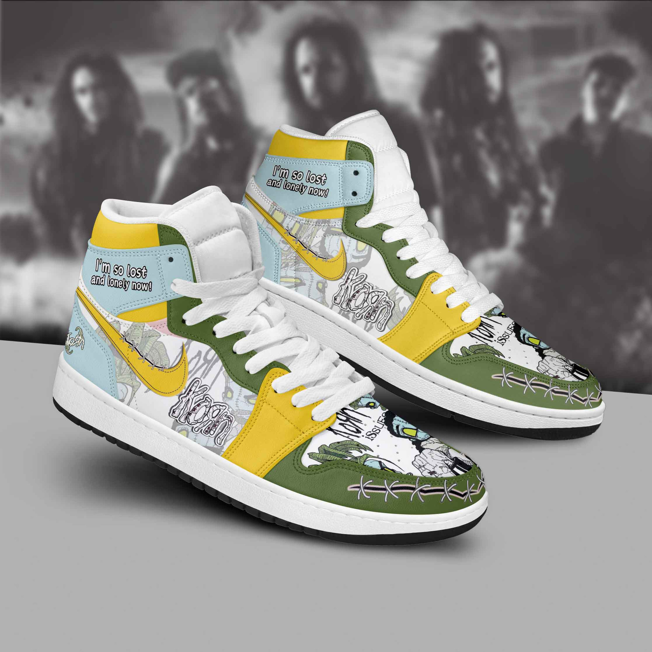 JWFancy Korn AJ1 High Sneakers Shoes For Men And Women