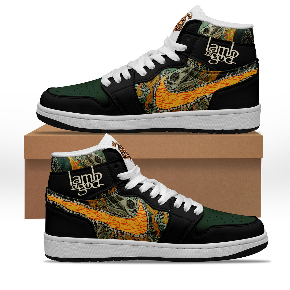 JWFancy Lamb of God AJ1 High Sneakers Shoes For Men And Women