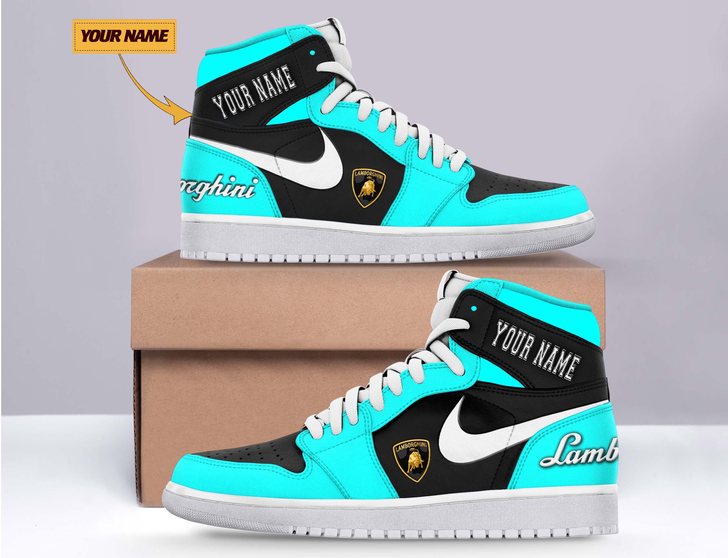 JWFancy Lamborghini AJ1 High Sneakers Shoes For Men And Women