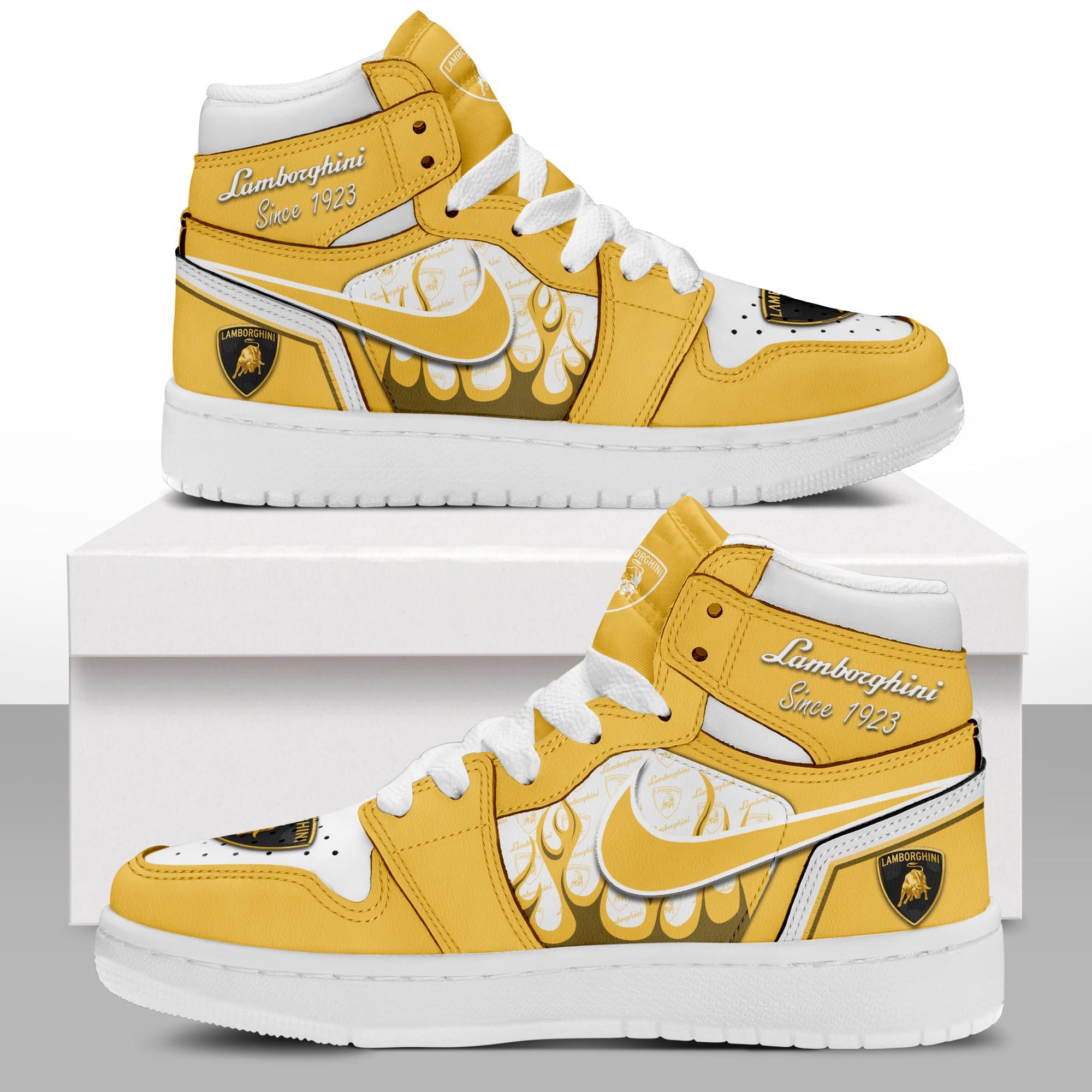 JWFancy Lamborghini AJ1 High Sneakers Shoes For Men And Women