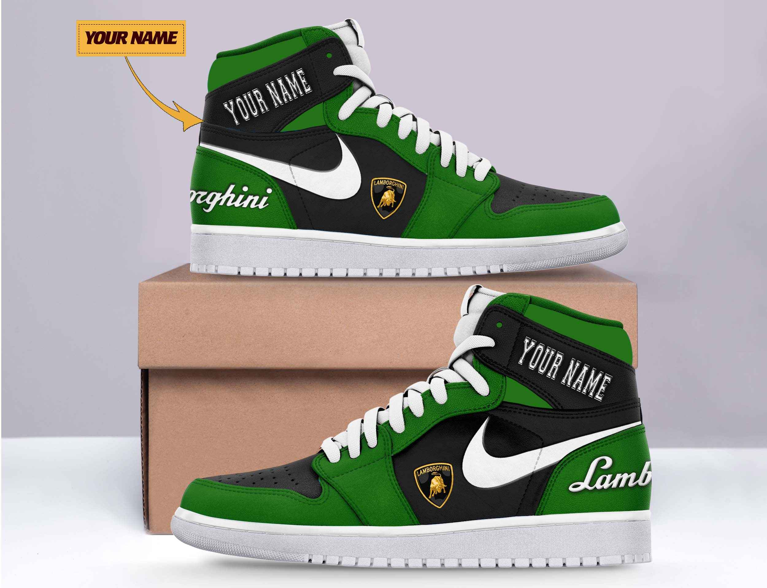 JWFancy Lamborghini AJ1 High Sneakers Shoes For Men And Women