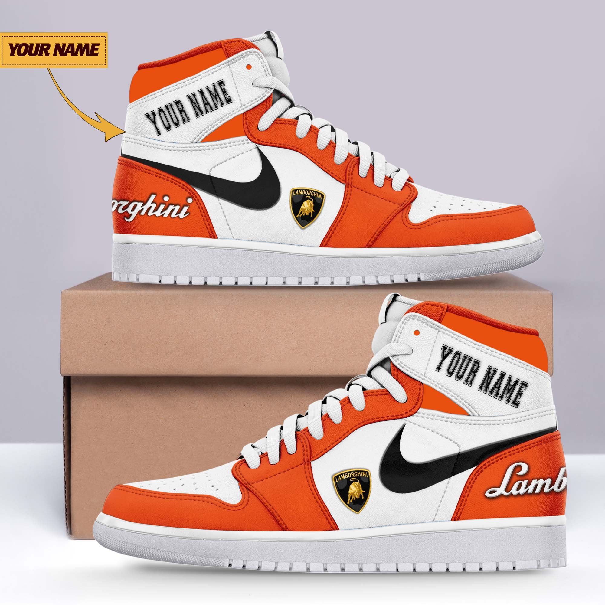 JWFancy Lamborghini AJ1 High Sneakers Shoes For Men And Women