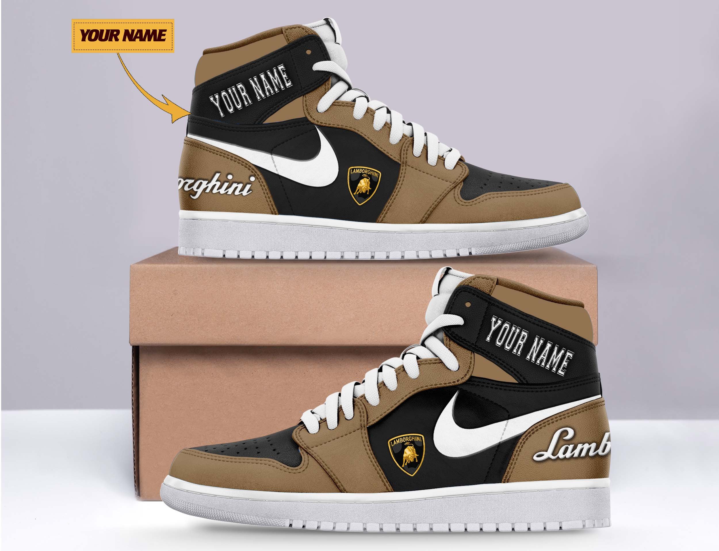 JWFancy Lamborghini AJ1 High Sneakers Shoes For Men And Women