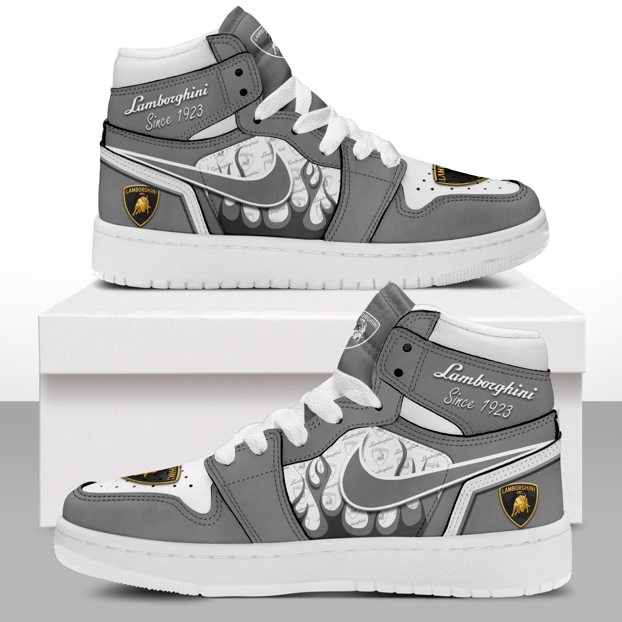 JWFancy Lamborghini AJ1 High Sneakers Shoes For Men And Women