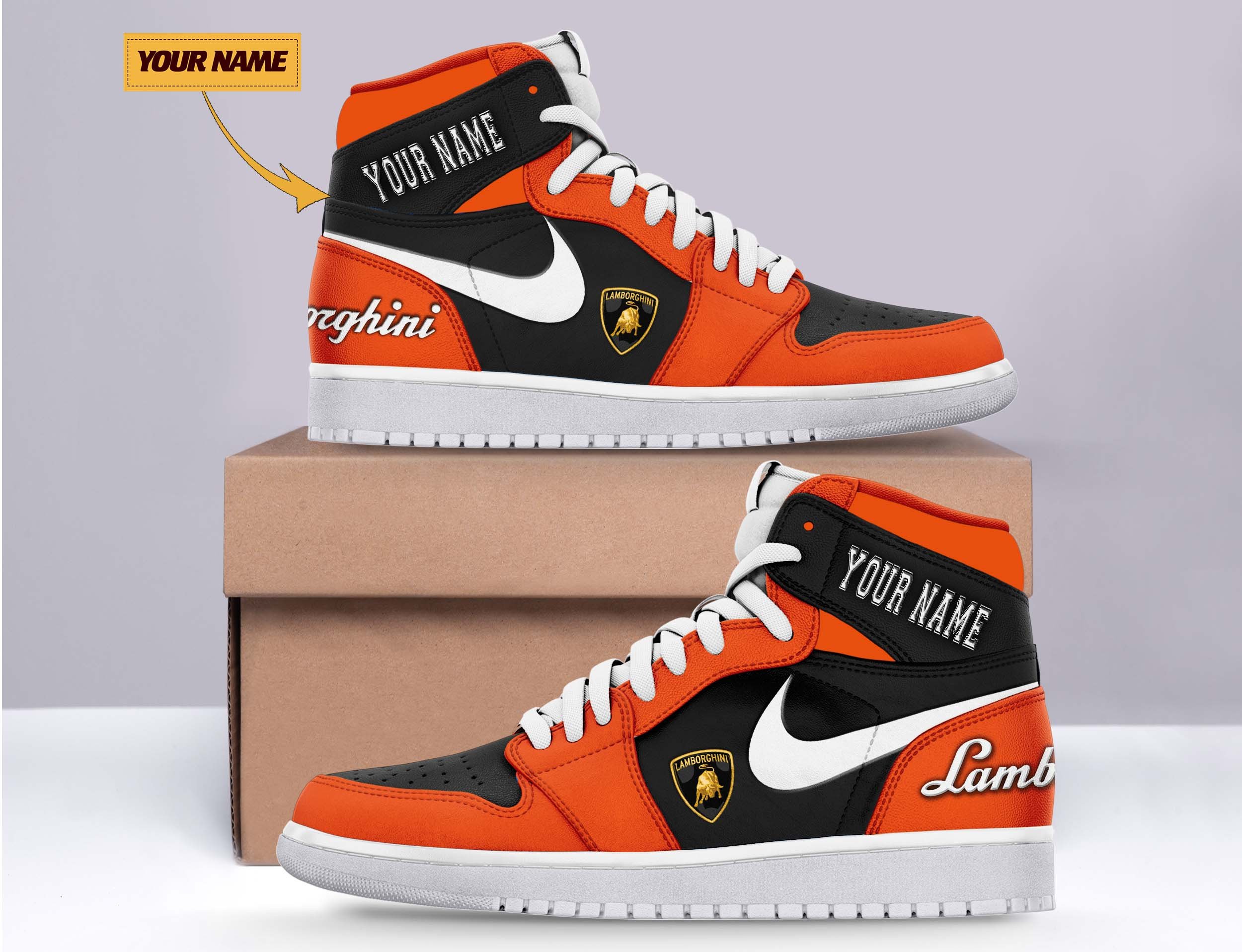 JWFancy Lamborghini AJ1 High Sneakers Shoes For Men And Women