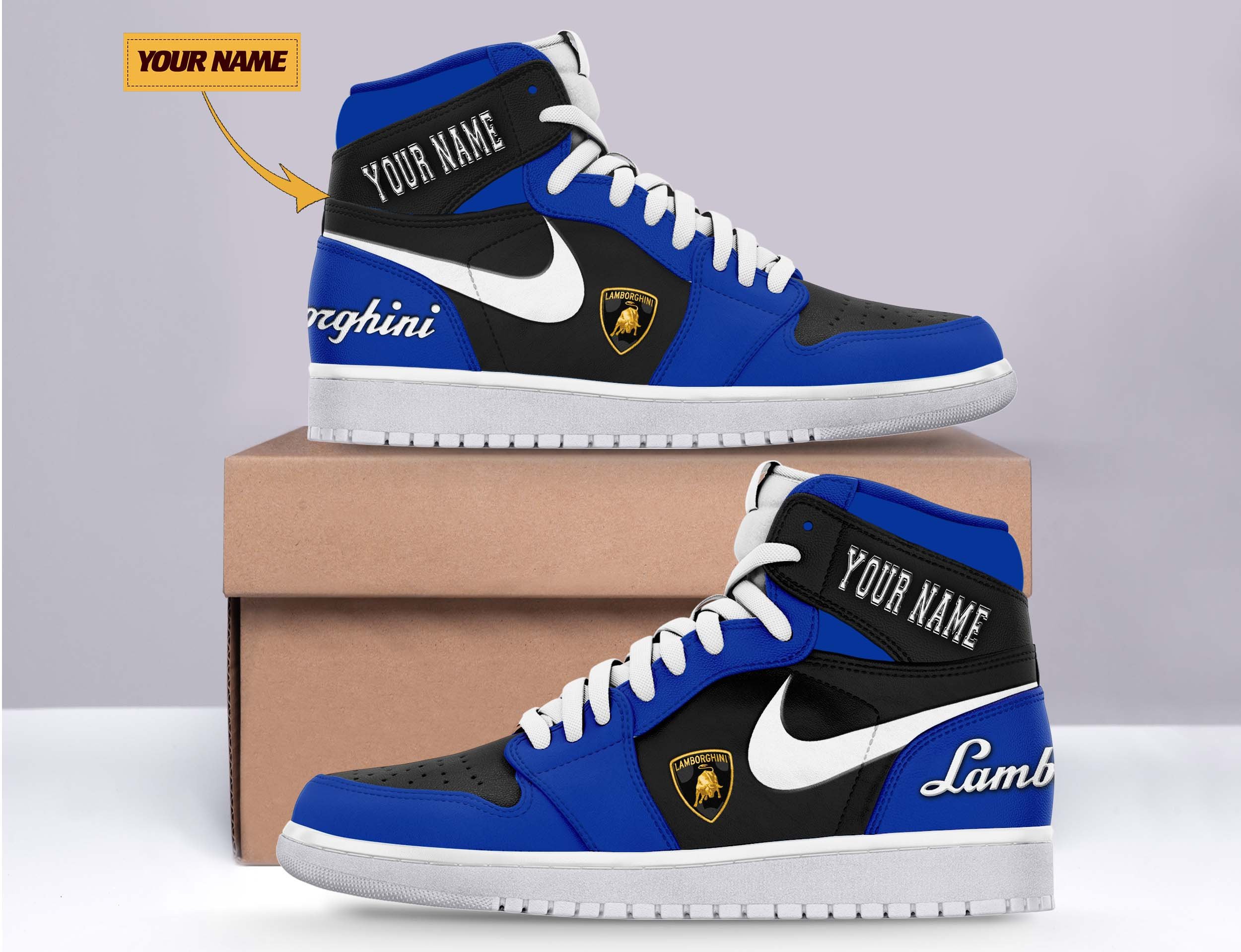 JWFancy Lamborghini AJ1 High Sneakers Shoes For Men And Women