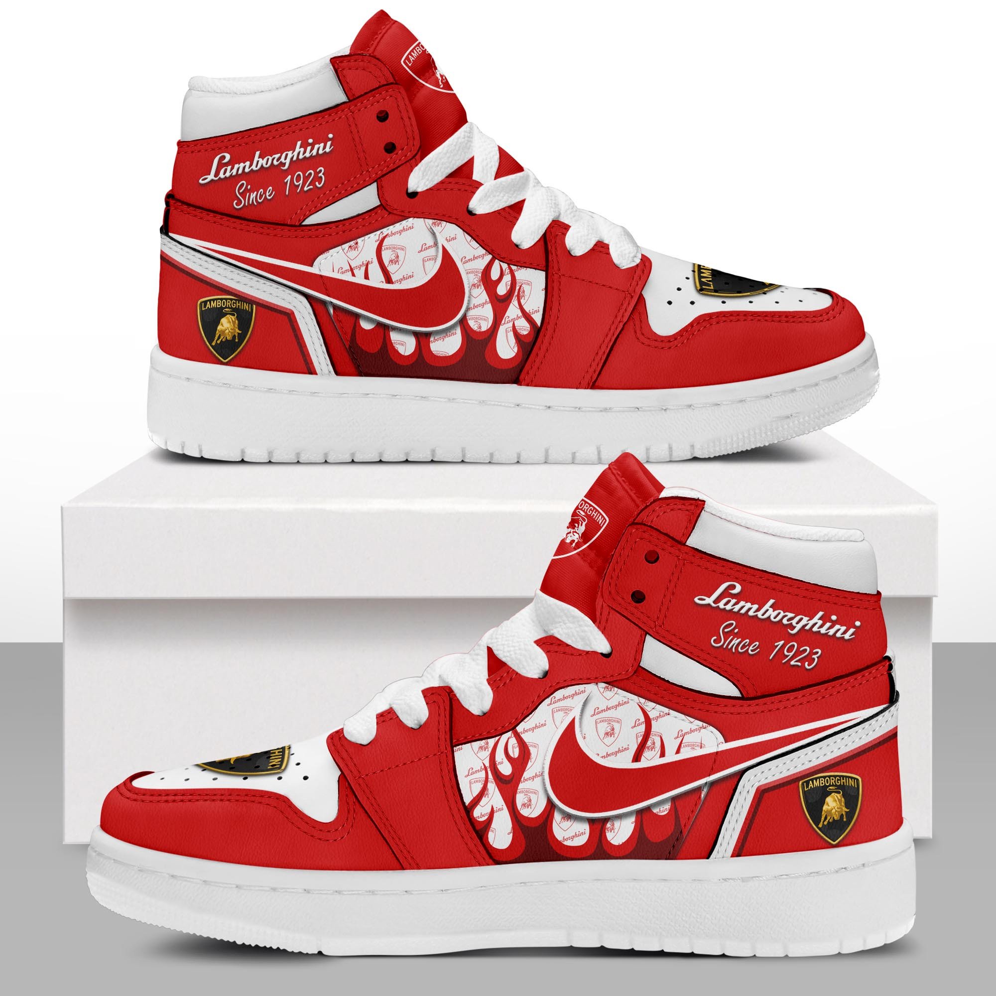 JWFancy Lamborghini AJ1 High Sneakers Shoes For Men And Women