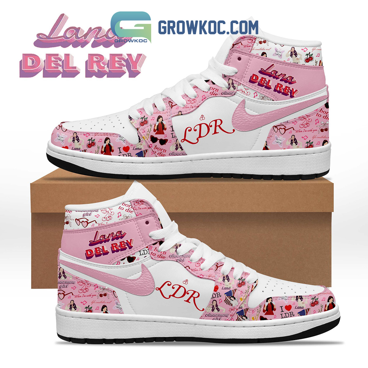 JWFancy Lana Del Rey AJ1 High Sneakers Shoes For Men And Women
