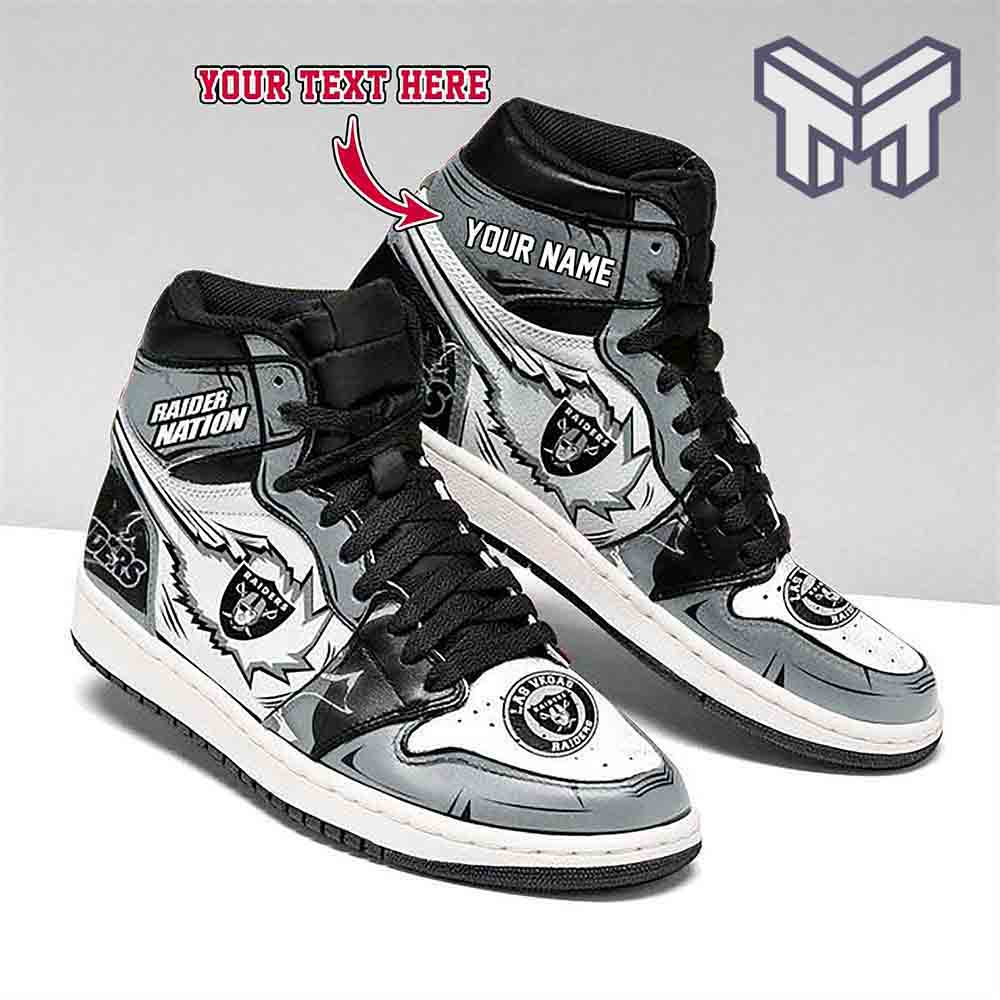 JWFancy Las Vegas Raiders AJ1 High Sneakers Shoes For Men And Women