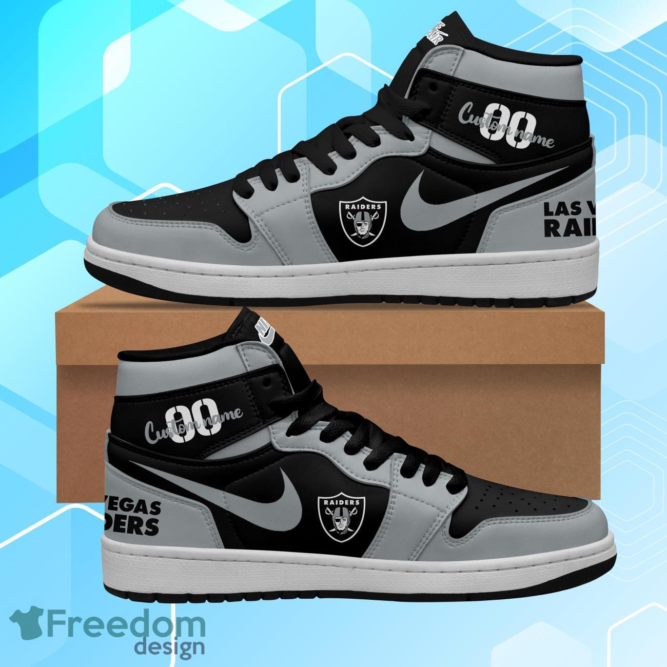 JWFancy Las Vegas Raiders AJ1 High Sneakers Shoes For Men And Women