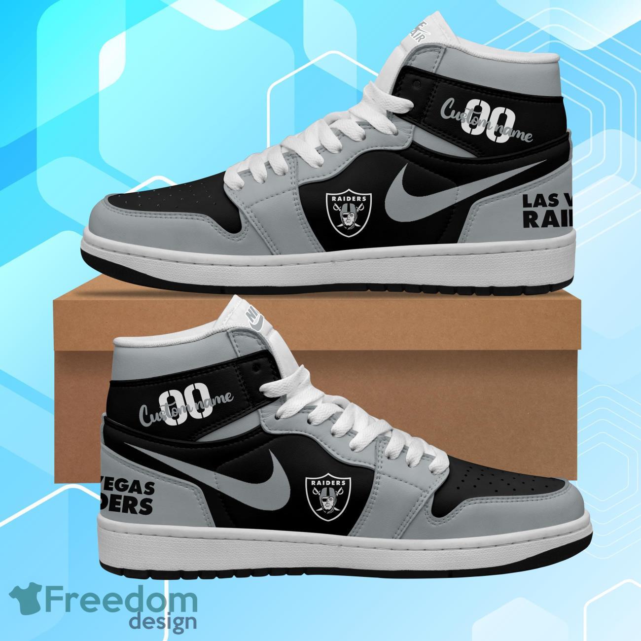 JWFancy Las Vegas Raiders AJ1 High Sneakers Shoes For Men And Women