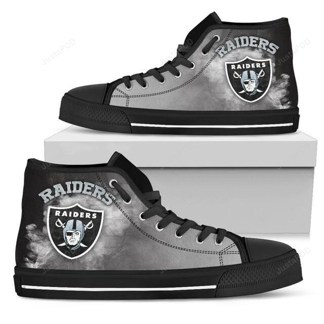 JWFancy Las Vegas Raiders High Top Canvas Sneakers Shoes For Men And Women