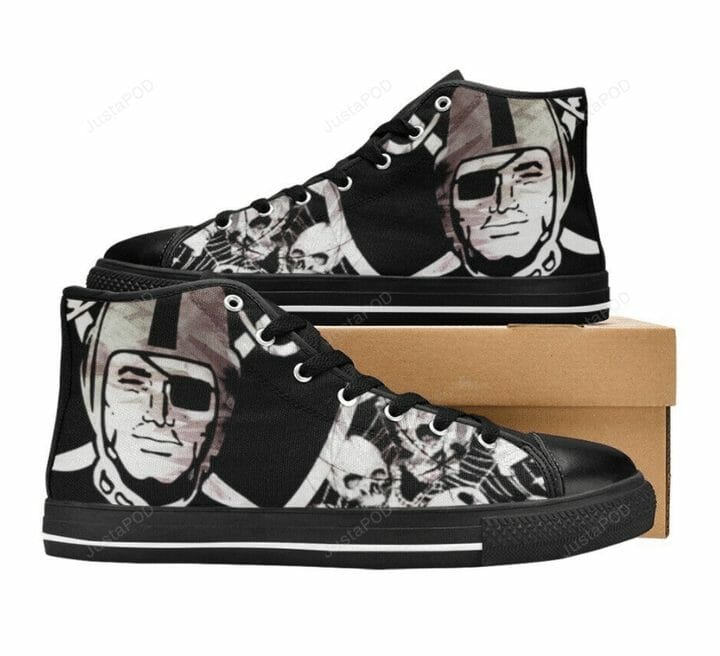 JWFancy Las Vegas Raiders High Top Canvas Sneakers Shoes For Men And Women