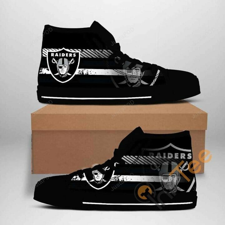 JWFancy Las Vegas Raiders High Top Canvas Sneakers Shoes For Men And Women