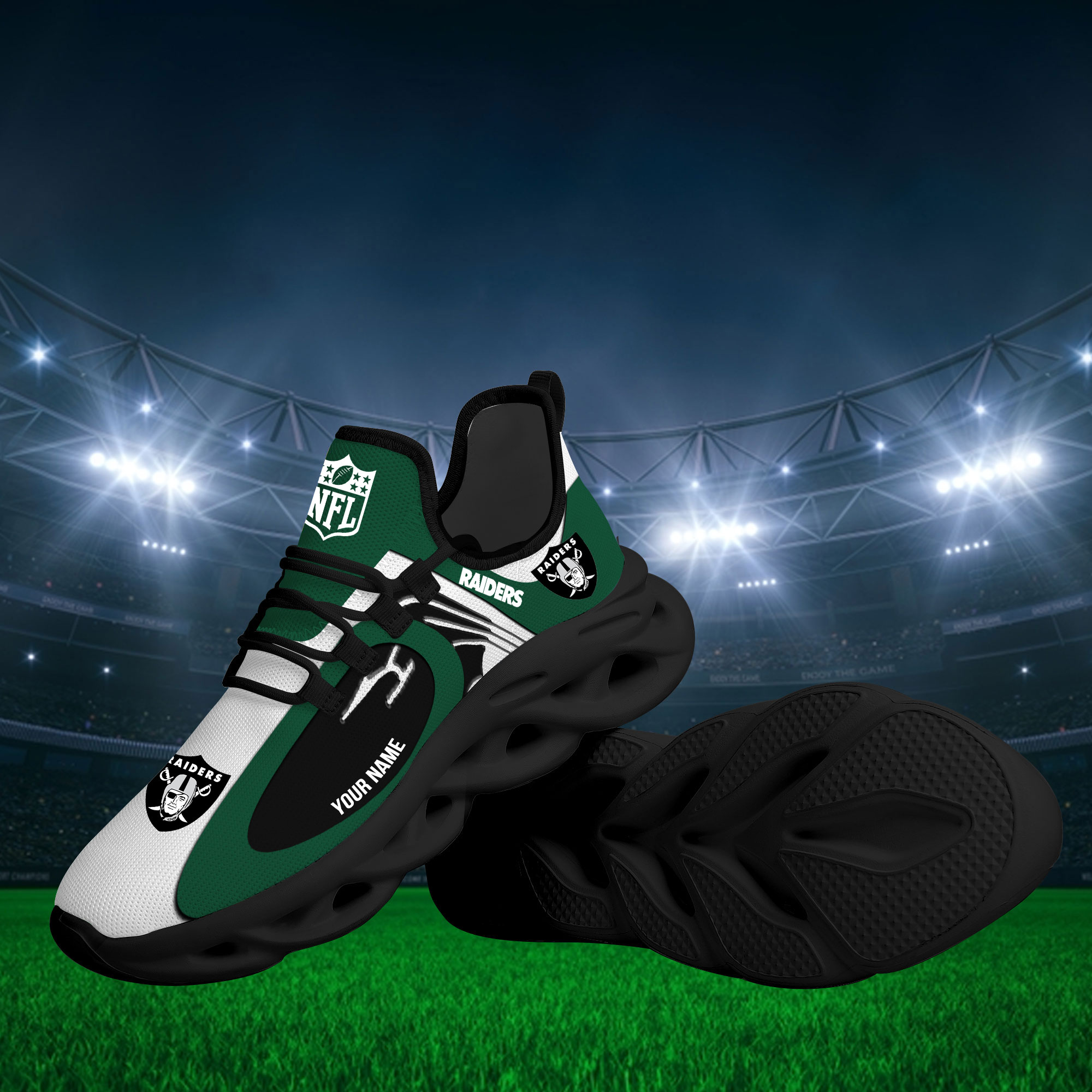JWFancy Las Vegas Raiders Max Soul Shoes Sneakers For Men And Women