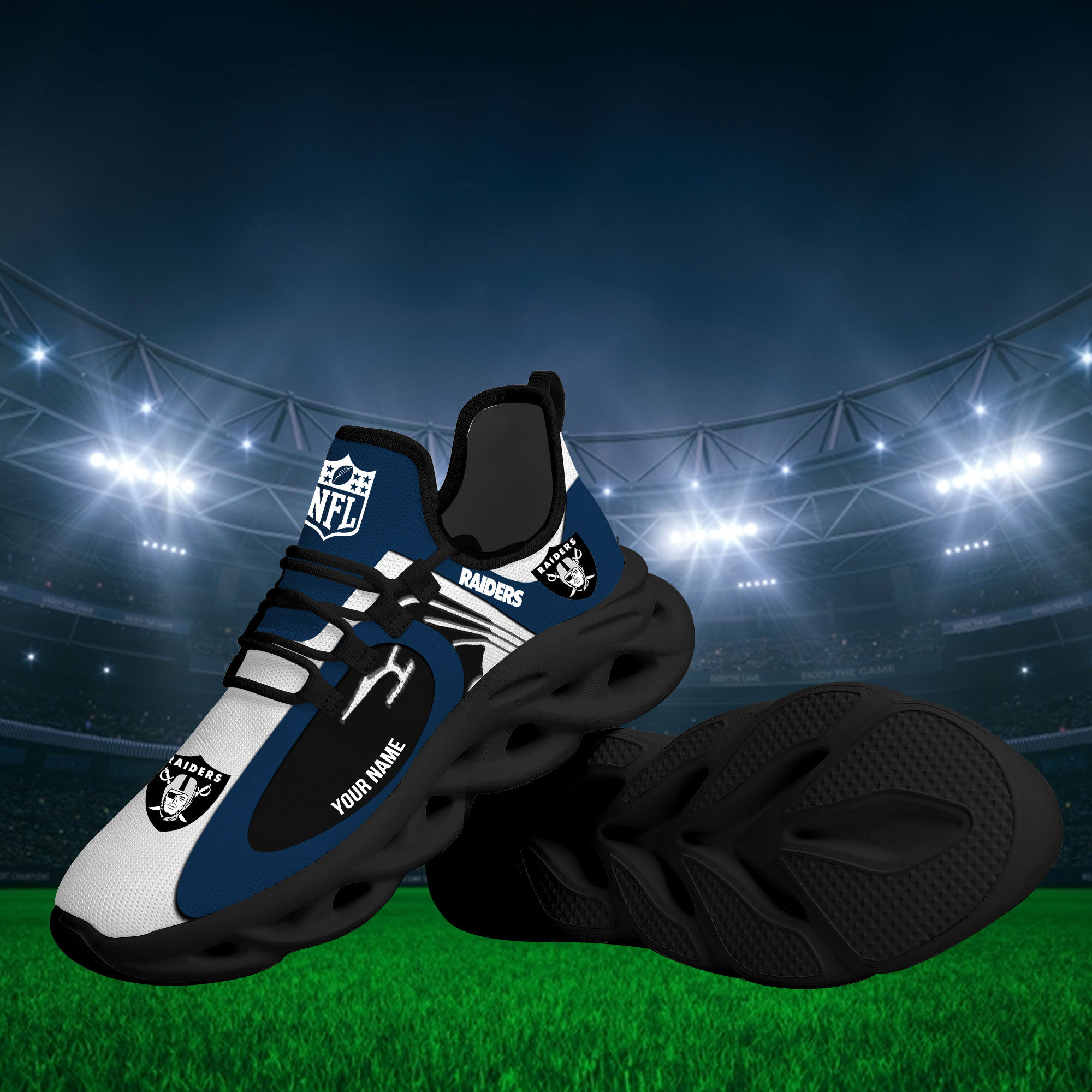 JWFancy Las Vegas Raiders Max Soul Shoes Sneakers For Men And Women