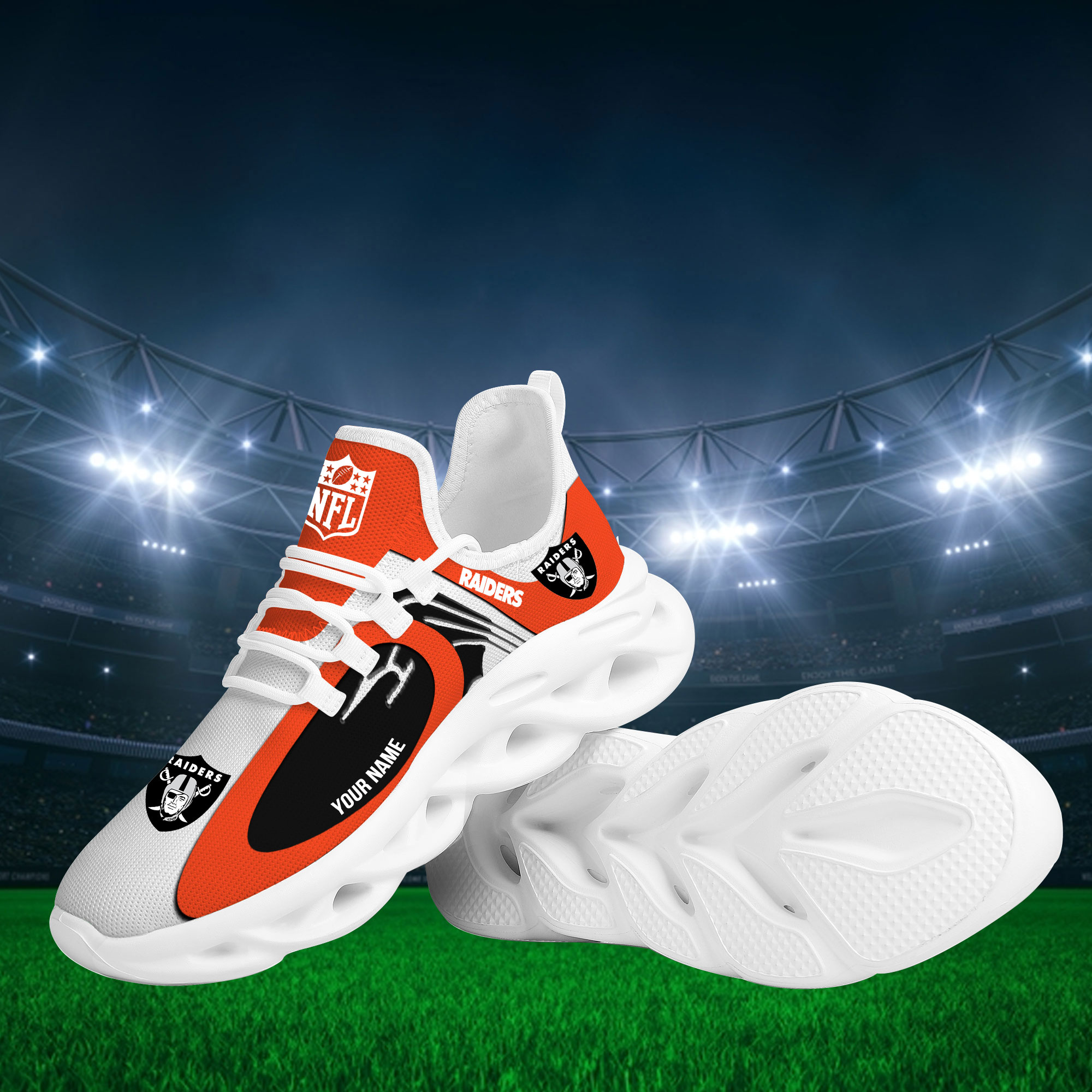 JWFancy Las Vegas Raiders Max Soul Shoes Sneakers For Men And Women