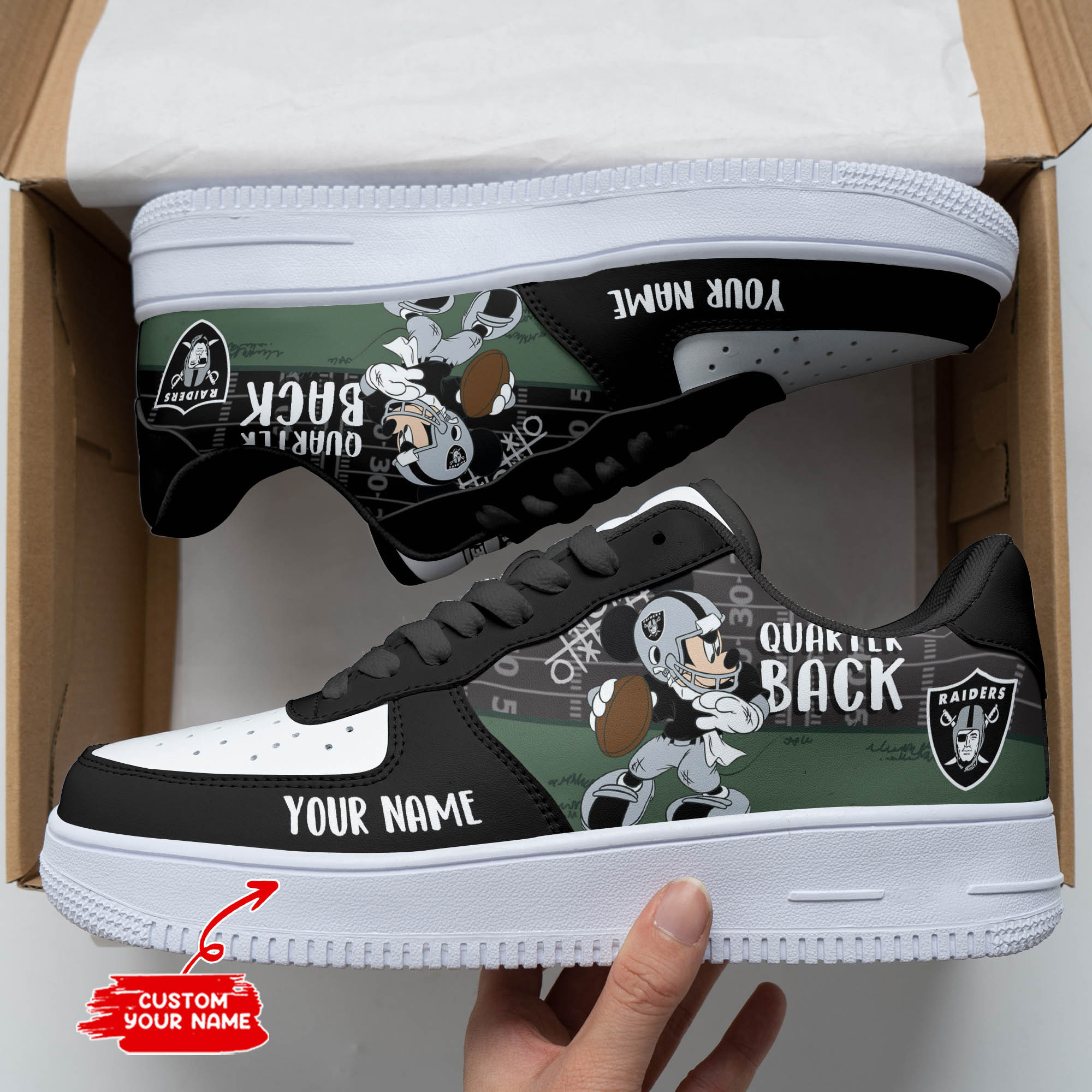 JWFancy Las Vegas Raiders NFL Air Low-Top Sneakers Shoes For Men And Women