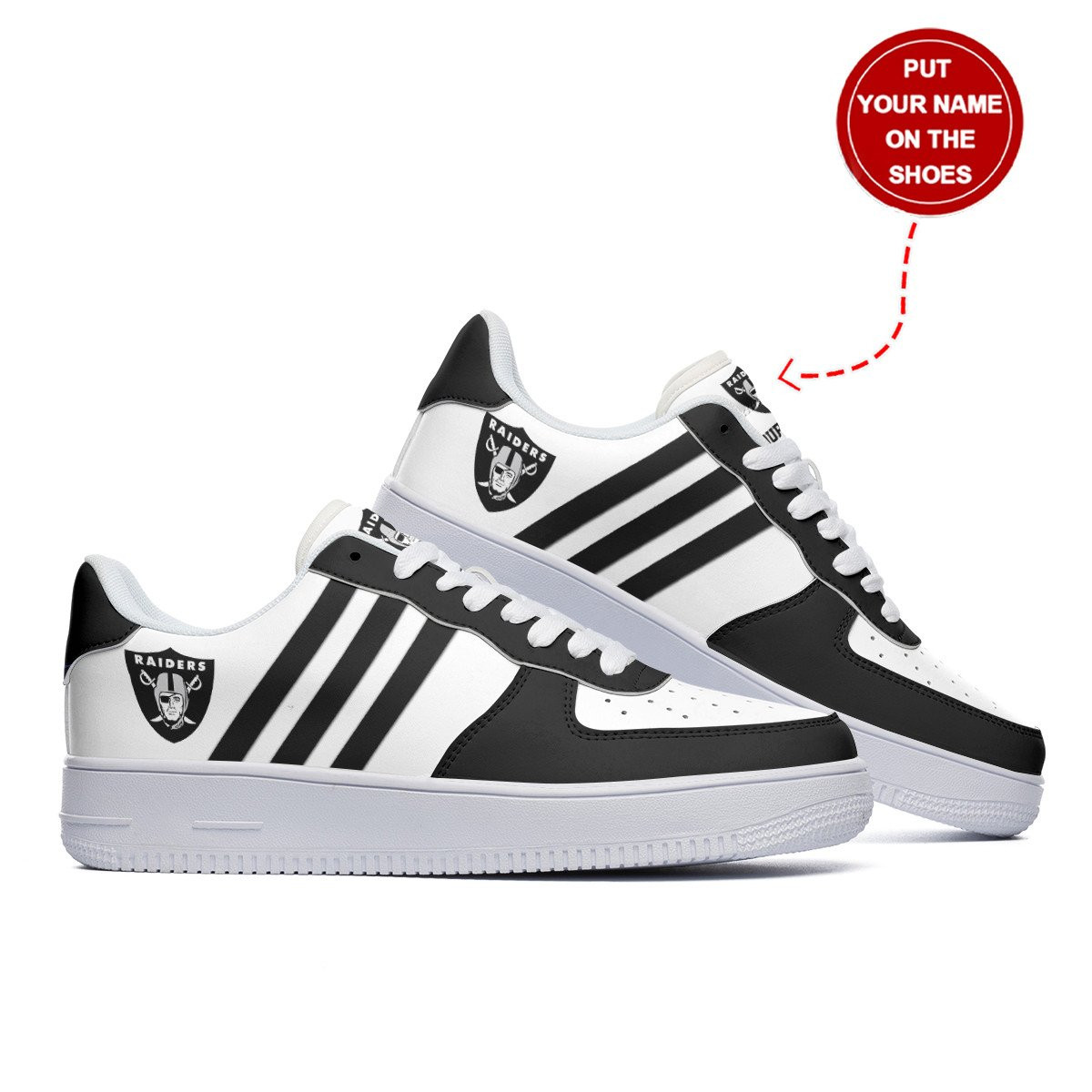 JWFancy Las Vegas Raiders NFL Air Low-Top Sneakers Shoes For Men And Women