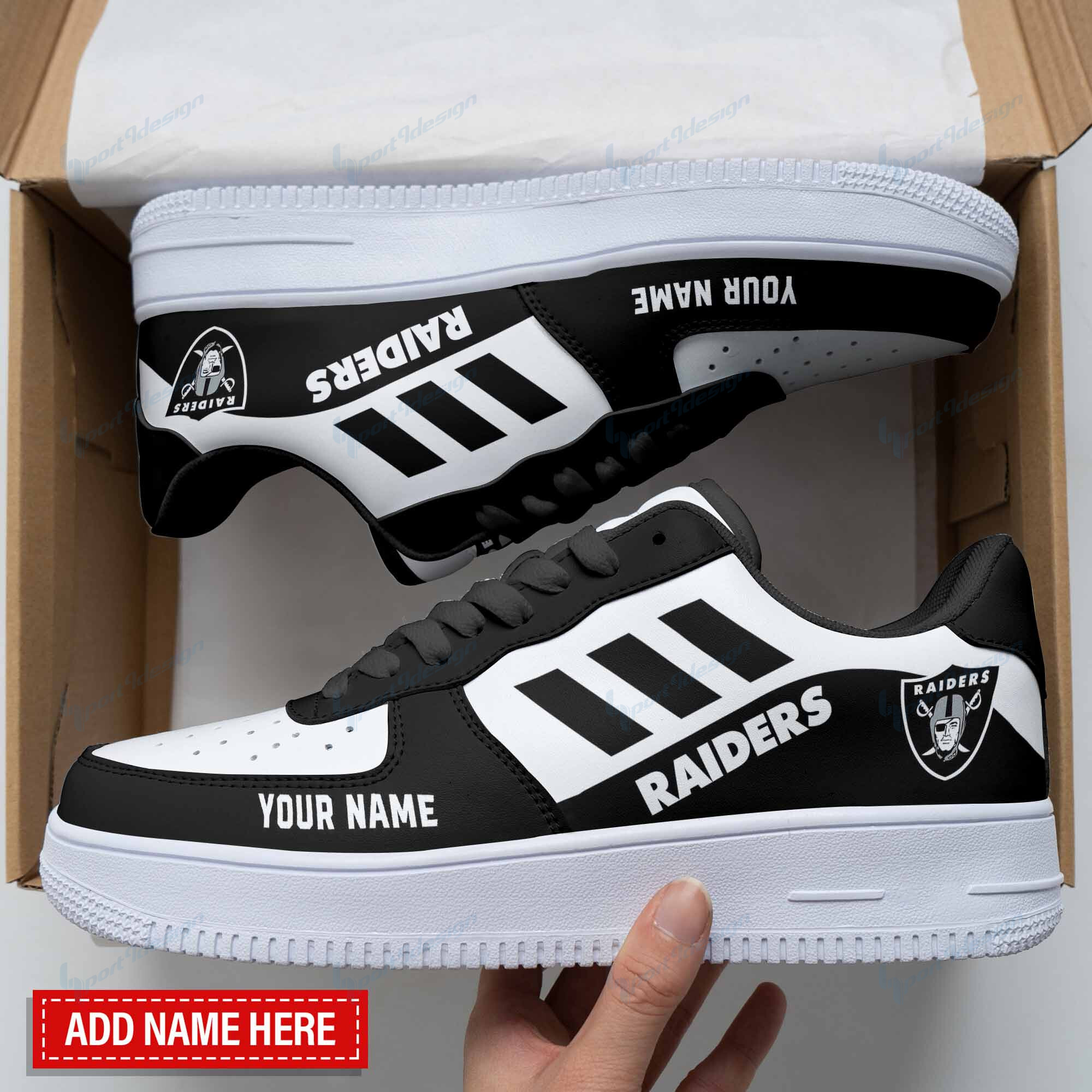 JWFancy Las Vegas Raiders NFL Air Low-Top Sneakers Shoes For Men And Women