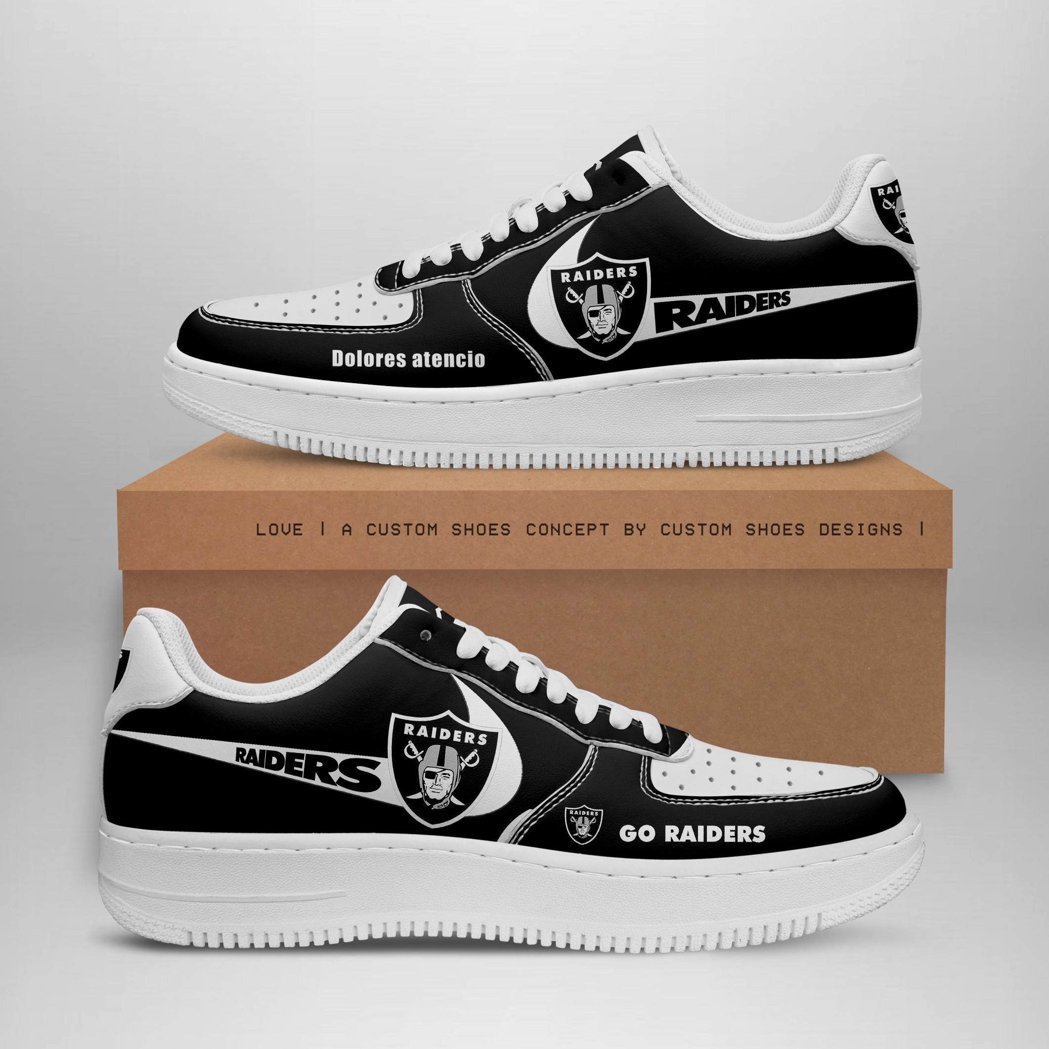 JWFancy Las Vegas Raiders NFL Air Low-Top Sneakers Shoes For Men And Women