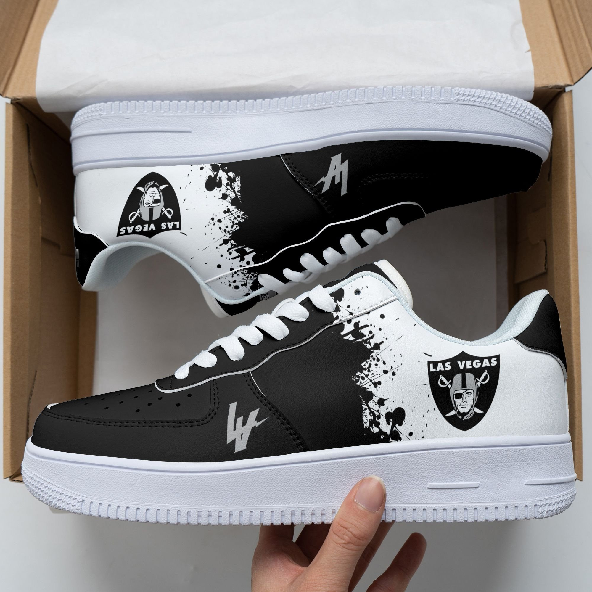 JWFancy Las Vegas Raiders NFL Air Low-Top Sneakers Shoes For Men And Women