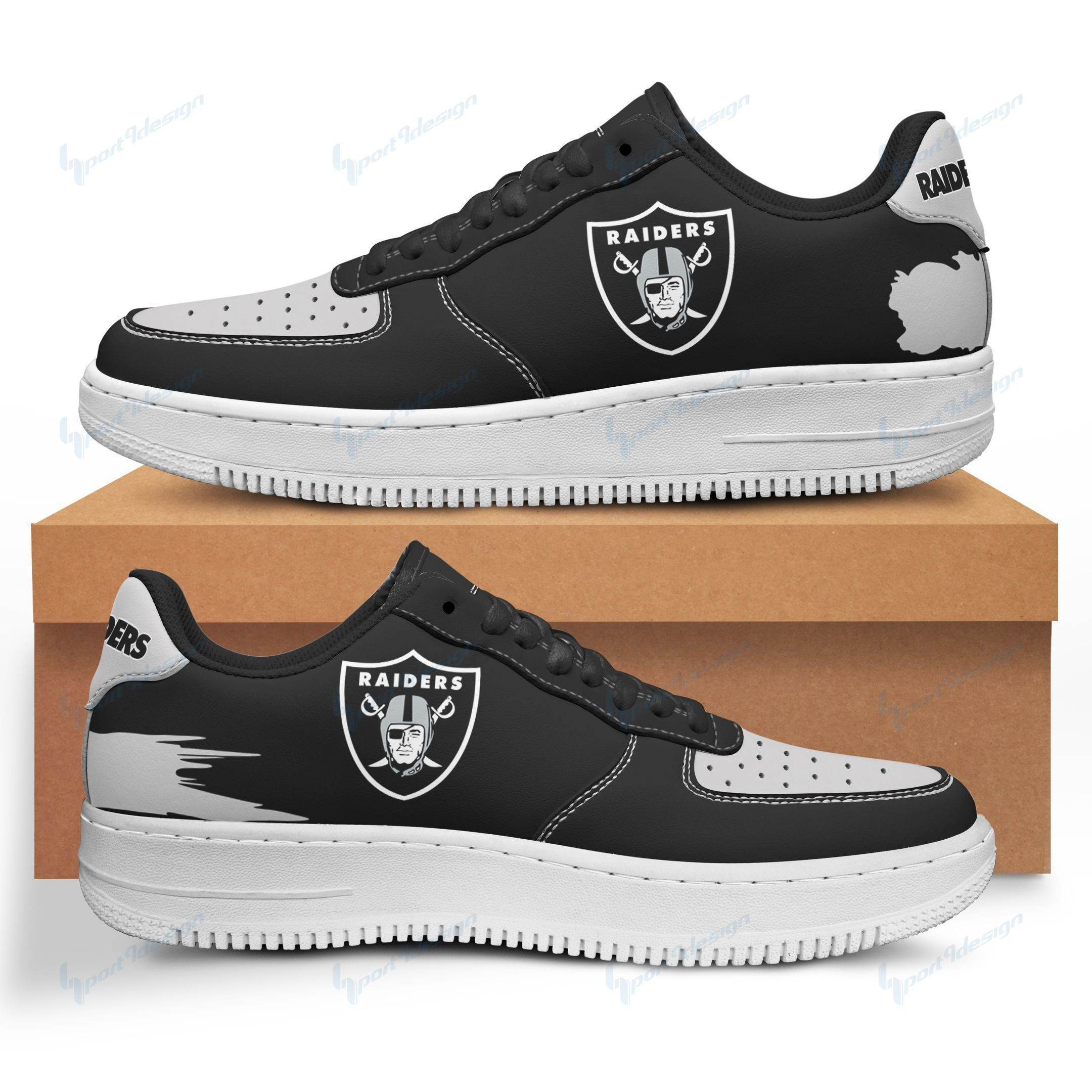 JWFancy Las Vegas Raiders NFL Air Low-Top Sneakers Shoes For Men And Women