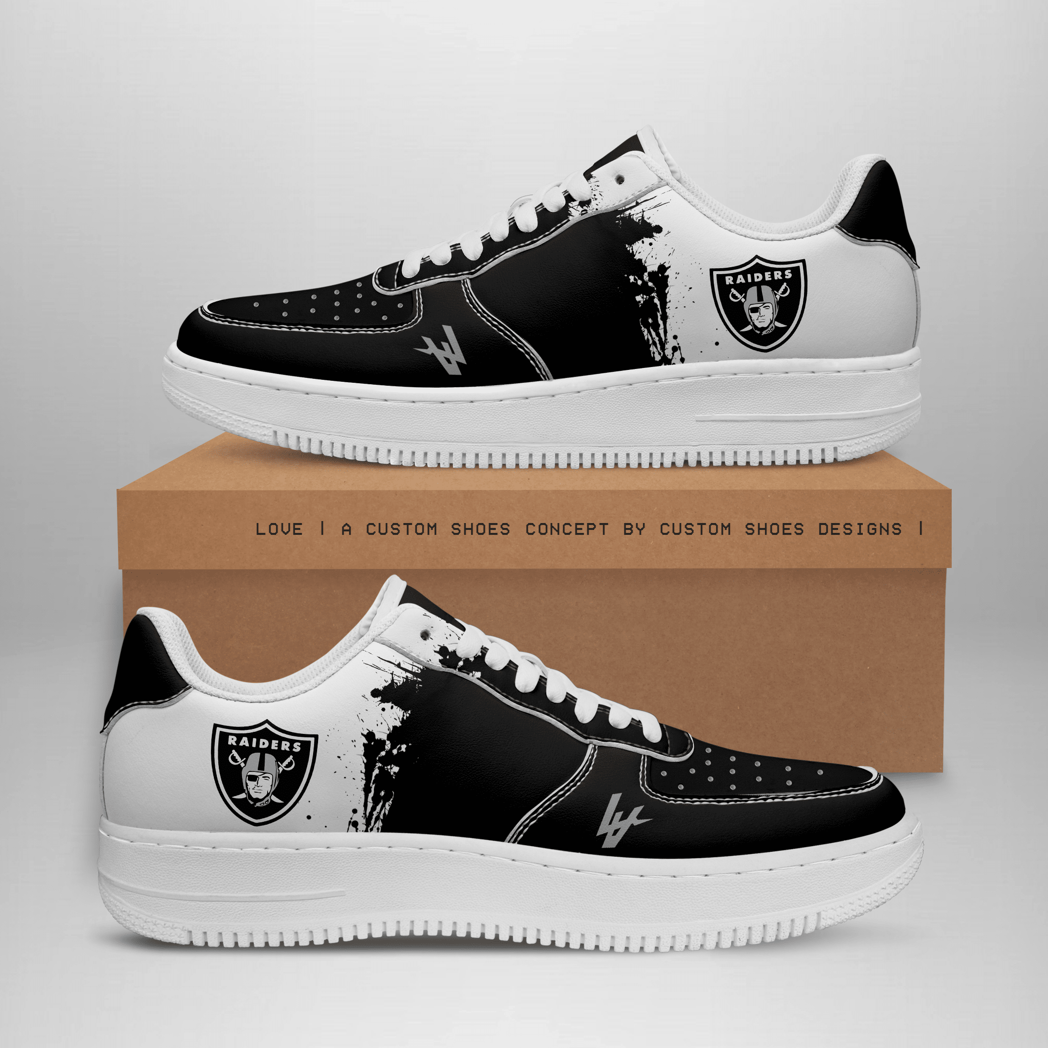 JWFancy Las Vegas Raiders NFL Air Low-Top Sneakers Shoes For Men And Women
