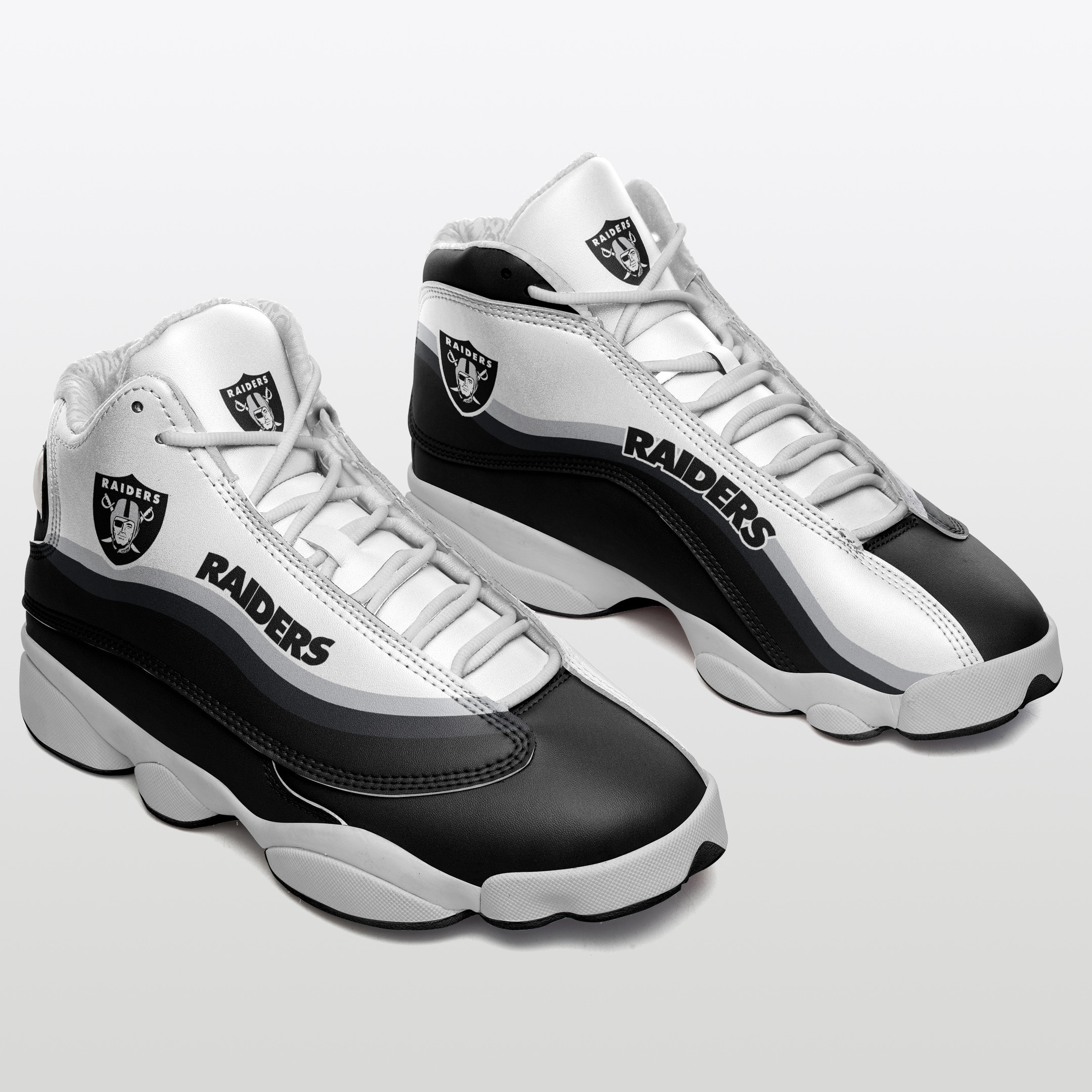 JWFancy Las Vegas Raiders NFL AJ13 Sneakers Shoes For Men And Women