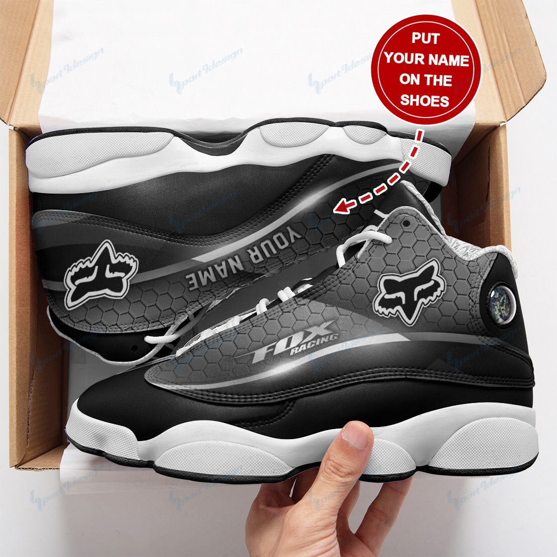 JWFancy Las Vegas Raiders NFL AJ13 Sneakers Shoes For Men And Women