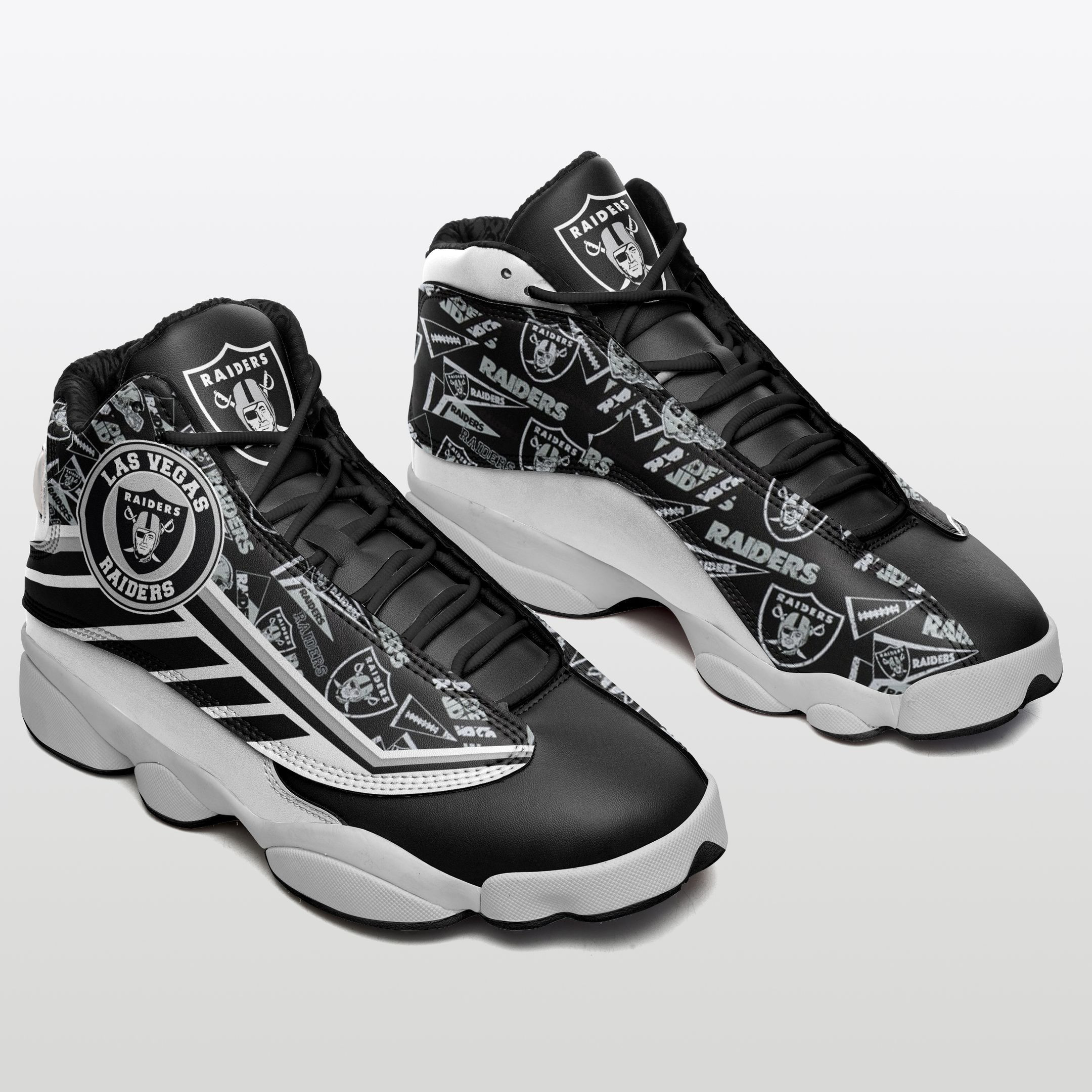 JWFancy Las Vegas Raiders NFL AJ13 Sneakers Shoes For Men And Women