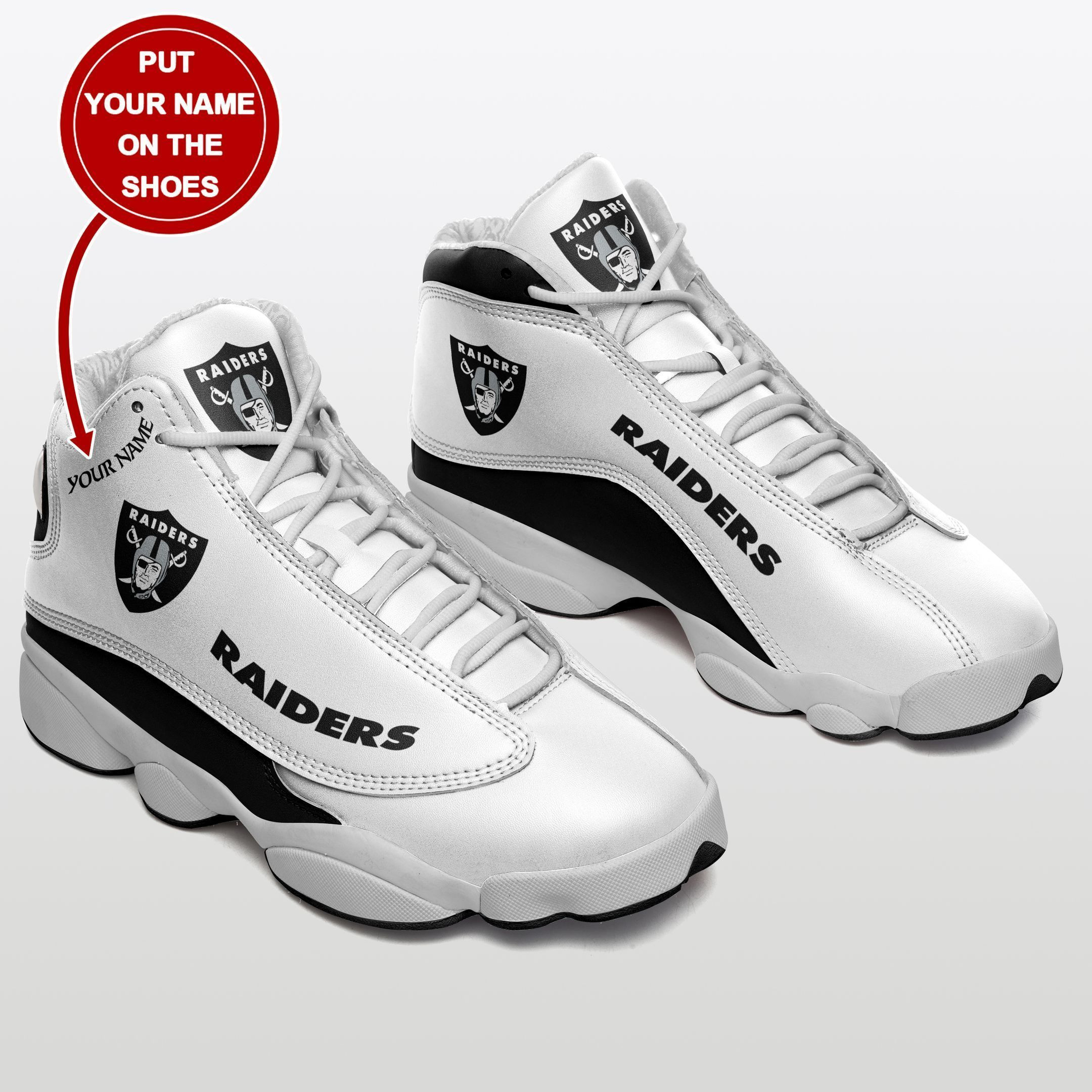 JWFancy Las Vegas Raiders NFL AJ13 Sneakers Shoes For Men And Women