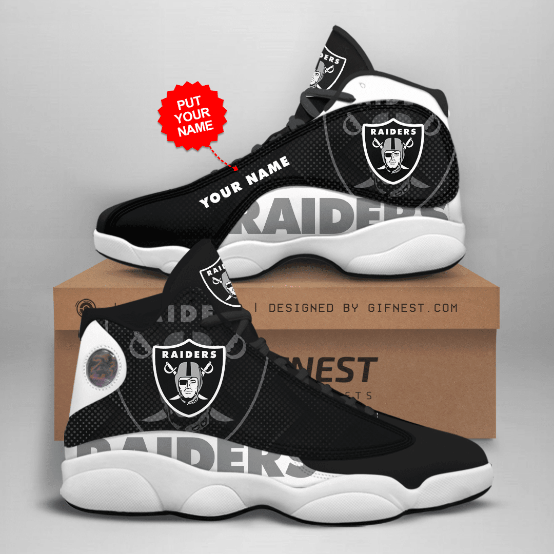 JWFancy Las Vegas Raiders NFL AJ13 Sneakers Shoes For Men And Women