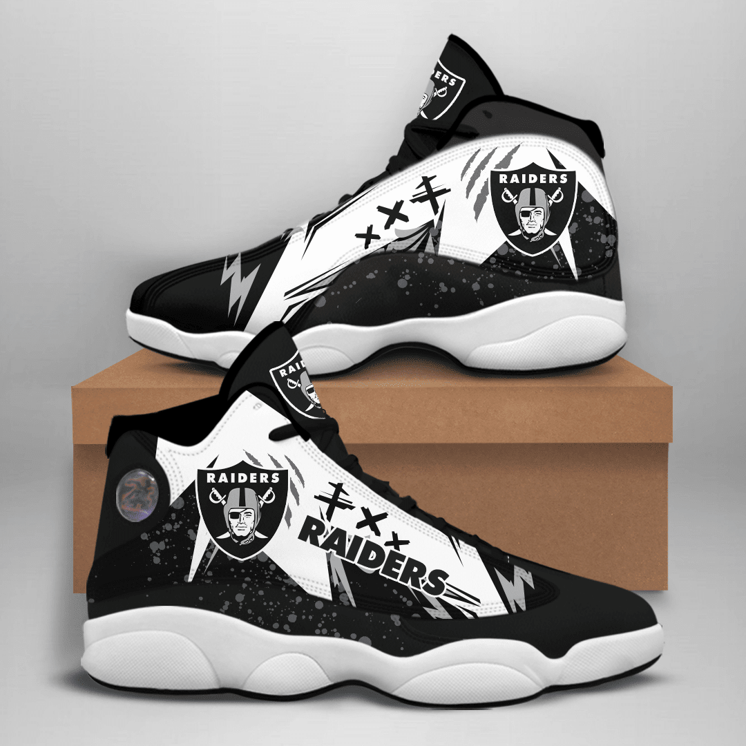JWFancy Las Vegas Raiders NFL AJ13 Sneakers Shoes For Men And Women