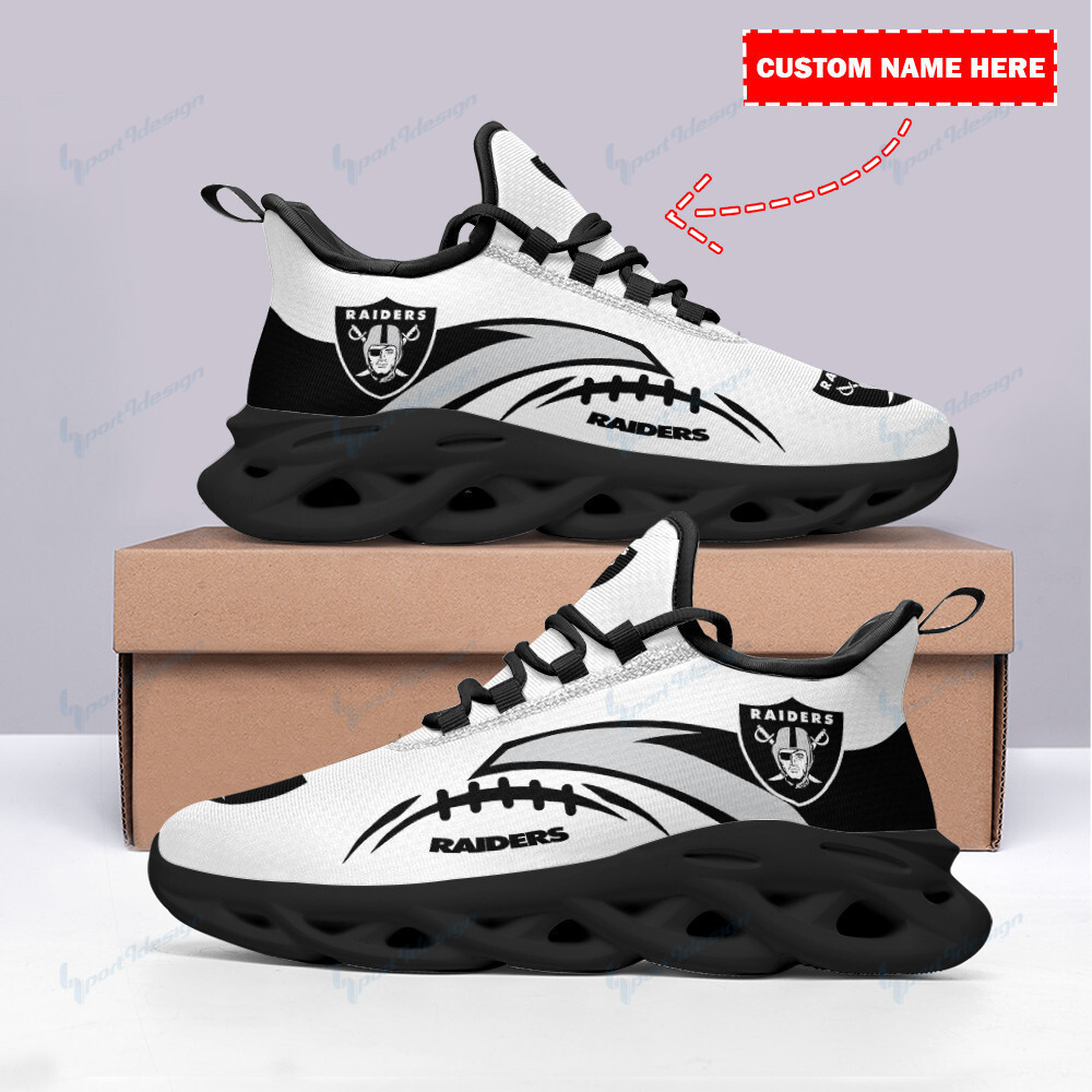 JWFancy Las Vegas Raiders NFL Max Soul Shoes Sneakers For Men And Women