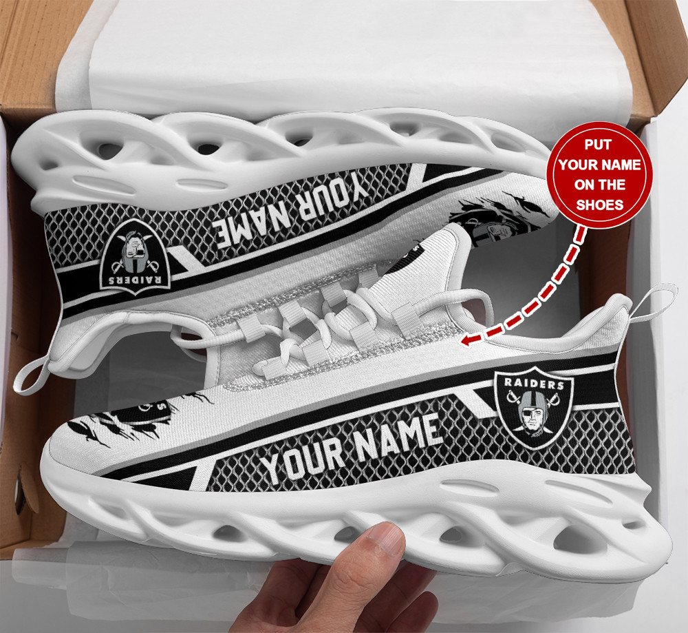 JWFancy Las Vegas Raiders NFL Max Soul Shoes Sneakers For Men And Women