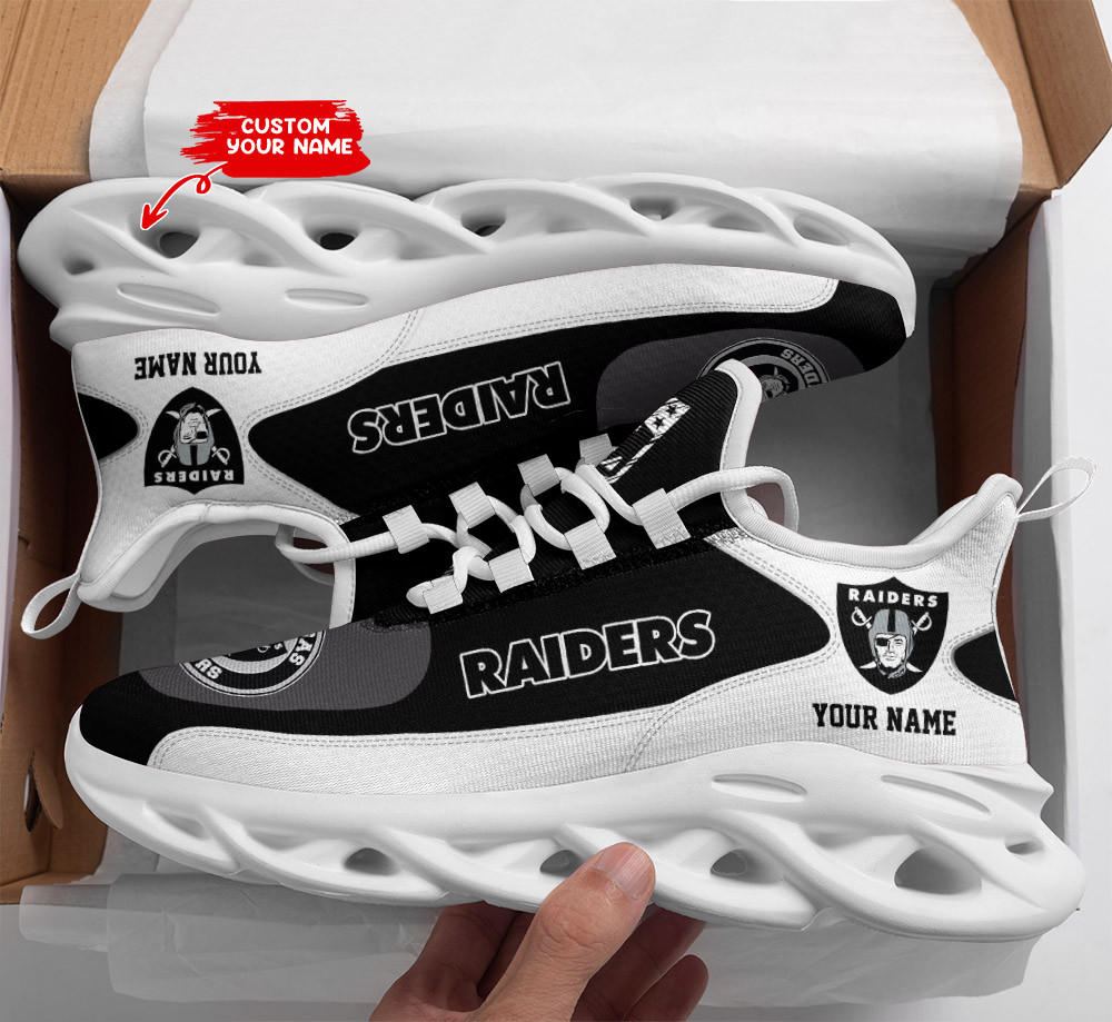 JWFancy Las Vegas Raiders NFL Max Soul Shoes Sneakers For Men And Women