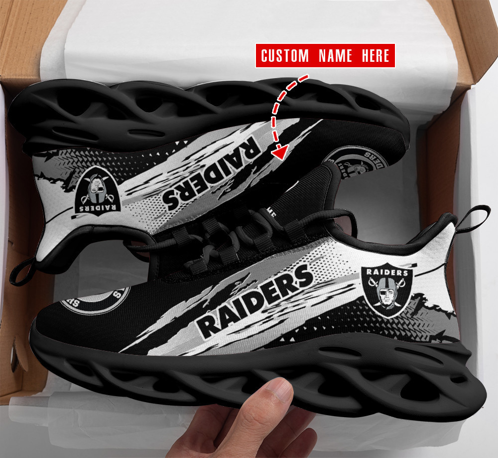 JWFancy Las Vegas Raiders NFL Max Soul Shoes Sneakers For Men And Women