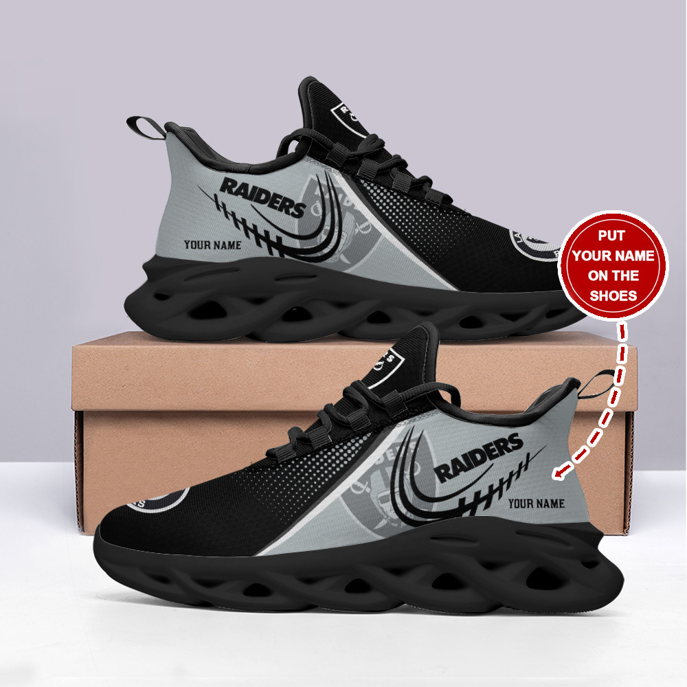 JWFancy Las Vegas Raiders NFL Max Soul Shoes Sneakers For Men And Women