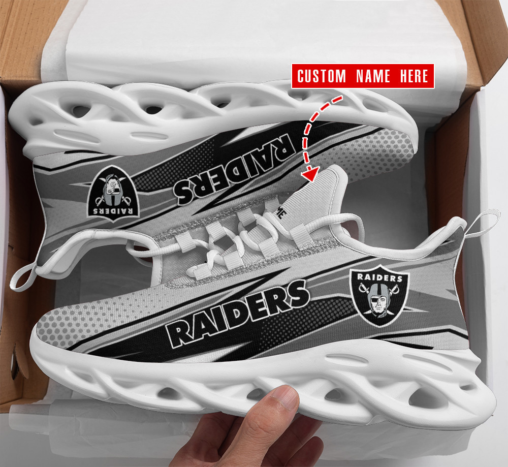 JWFancy Las Vegas Raiders NFL Max Soul Shoes Sneakers For Men And Women