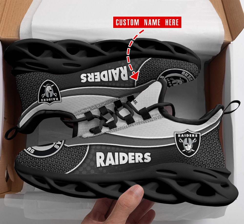 JWFancy Las Vegas Raiders NFL Max Soul Shoes Sneakers For Men And Women
