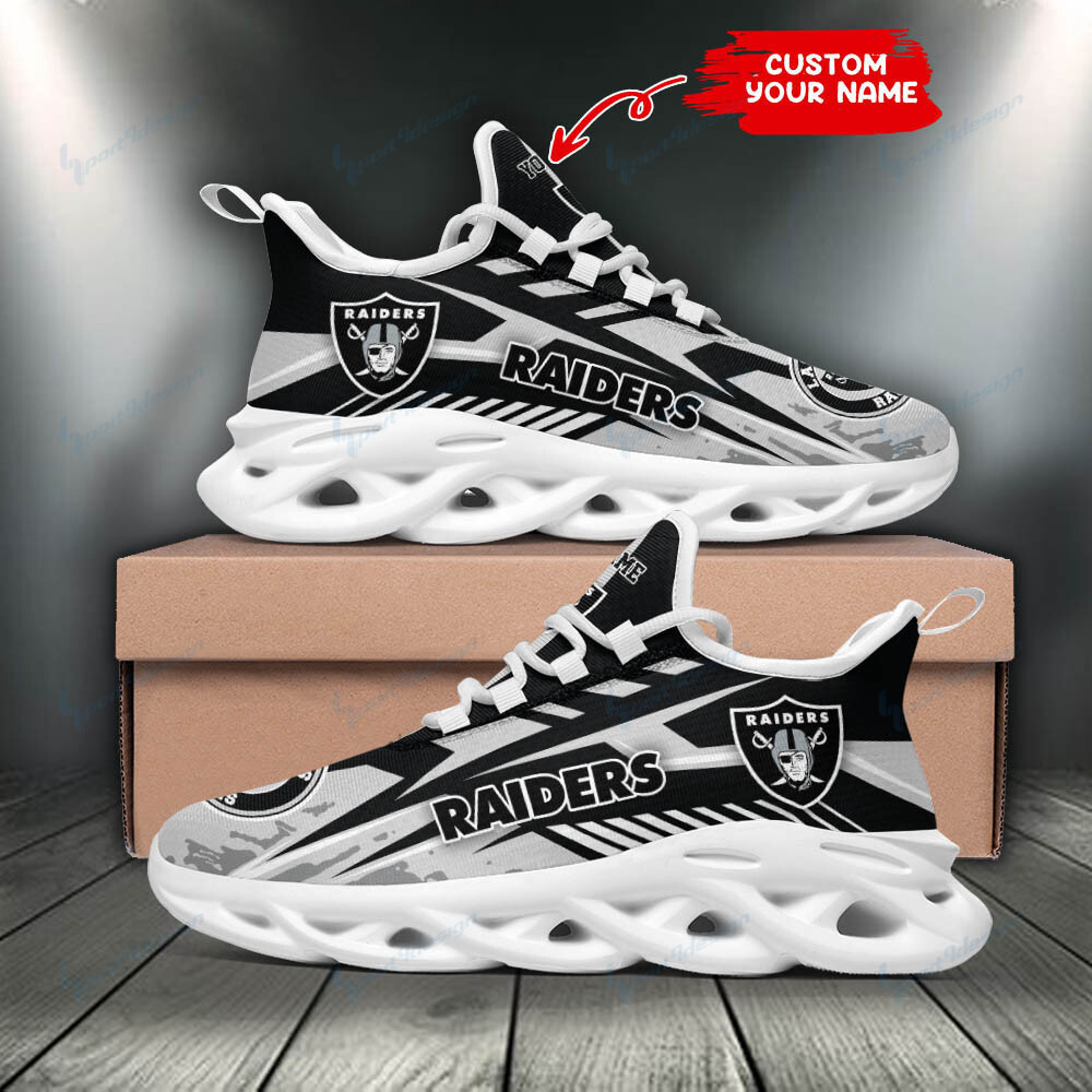 JWFancy Las Vegas Raiders NFL Max Soul Shoes Sneakers For Men And Women