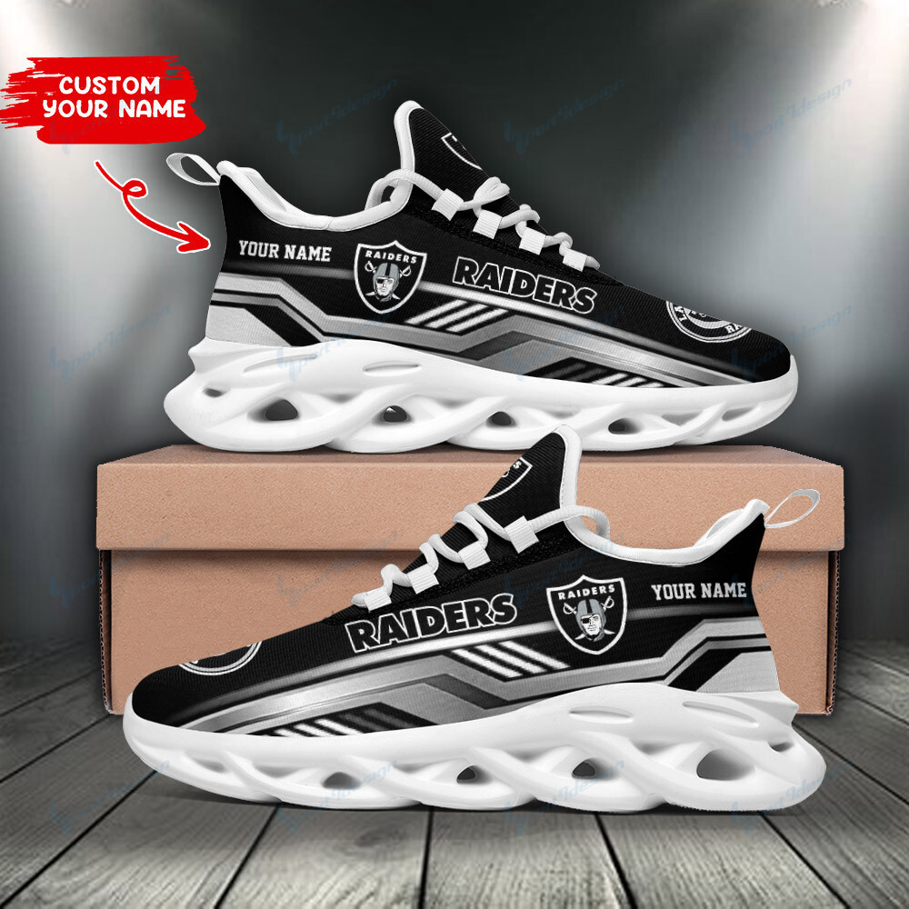 JWFancy Las Vegas Raiders NFL Max Soul Shoes Sneakers For Men And Women