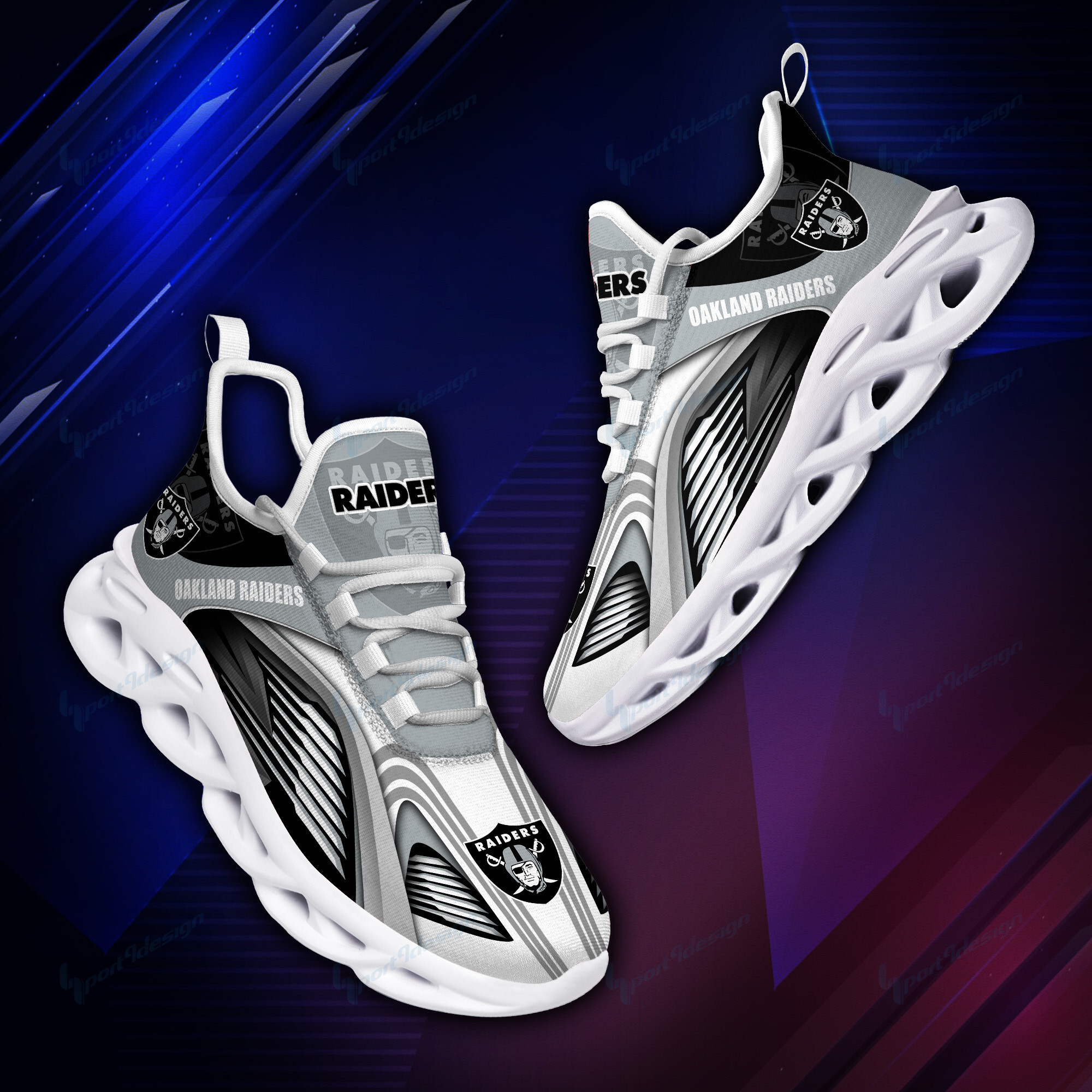 JWFancy Las Vegas Raiders NFL Max Soul Shoes Sneakers For Men And Women
