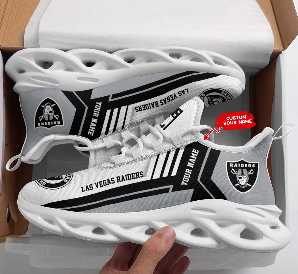 JWFancy Las Vegas Raiders NFL Max Soul Shoes Sneakers For Men And Women