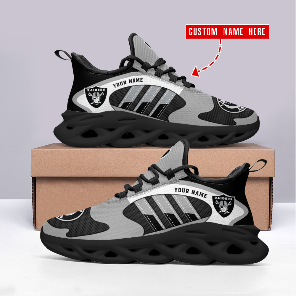 JWFancy Las Vegas Raiders NFL Max Soul Shoes Sneakers For Men And Women