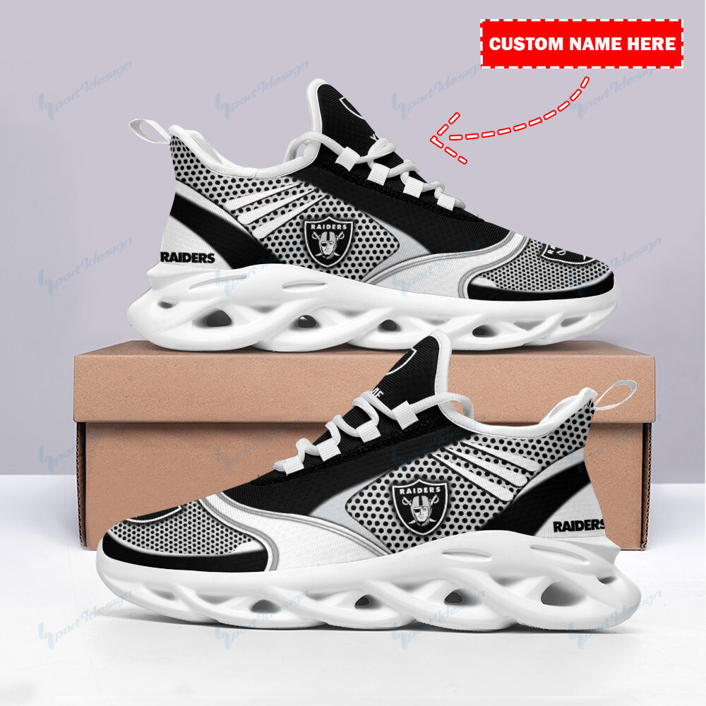 JWFancy Las Vegas Raiders NFL Max Soul Shoes Sneakers For Men And Women