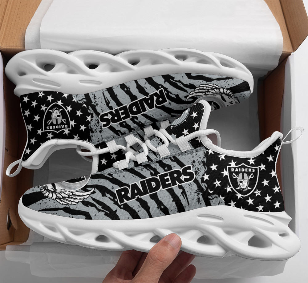 JWFancy Las Vegas Raiders NFL Max Soul Shoes Sneakers For Men And Women