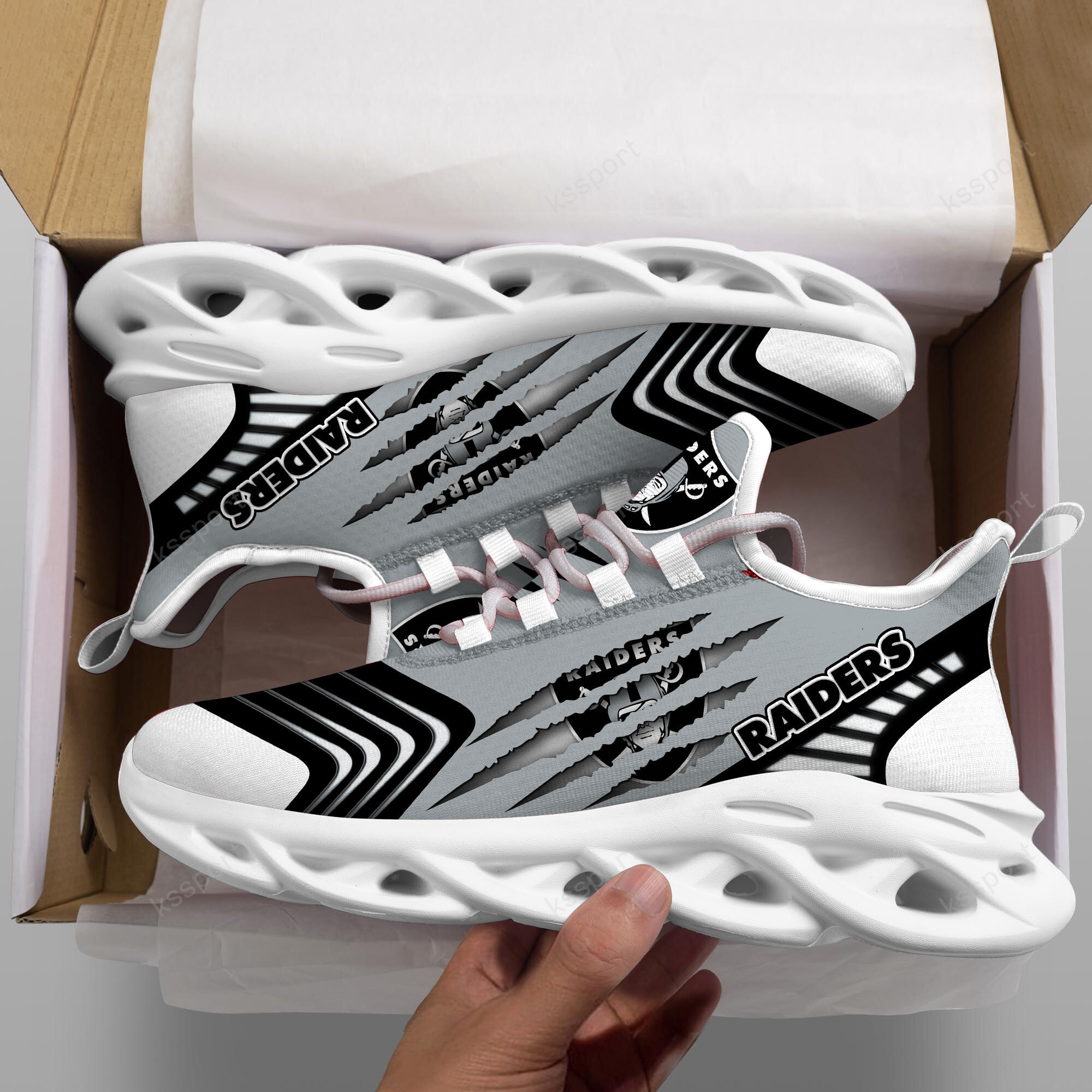 JWFancy Las Vegas Raiders NFL Max Soul Shoes Sneakers For Men And Women